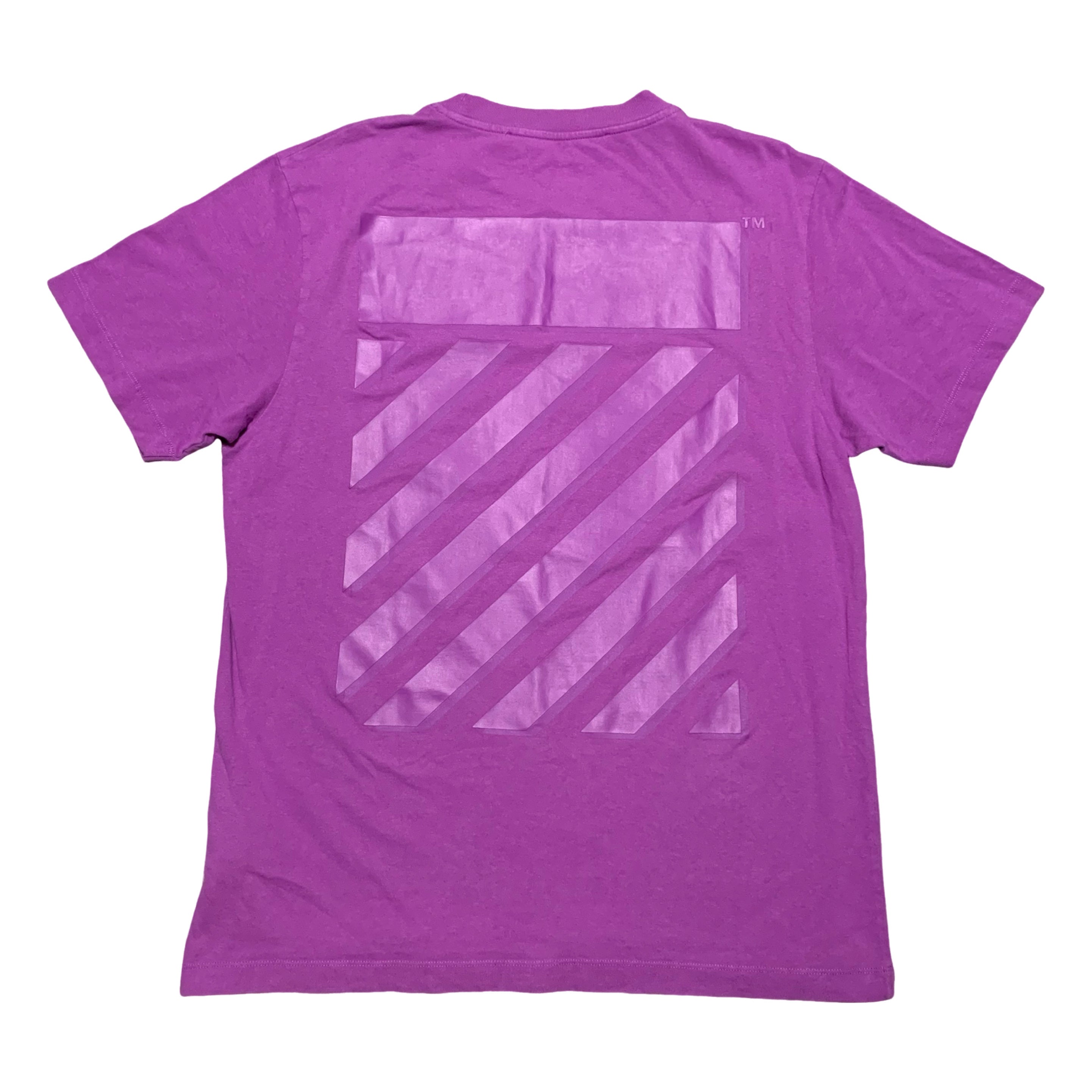 Off White Large Diag Tab Purple Tee Virgil Abloh