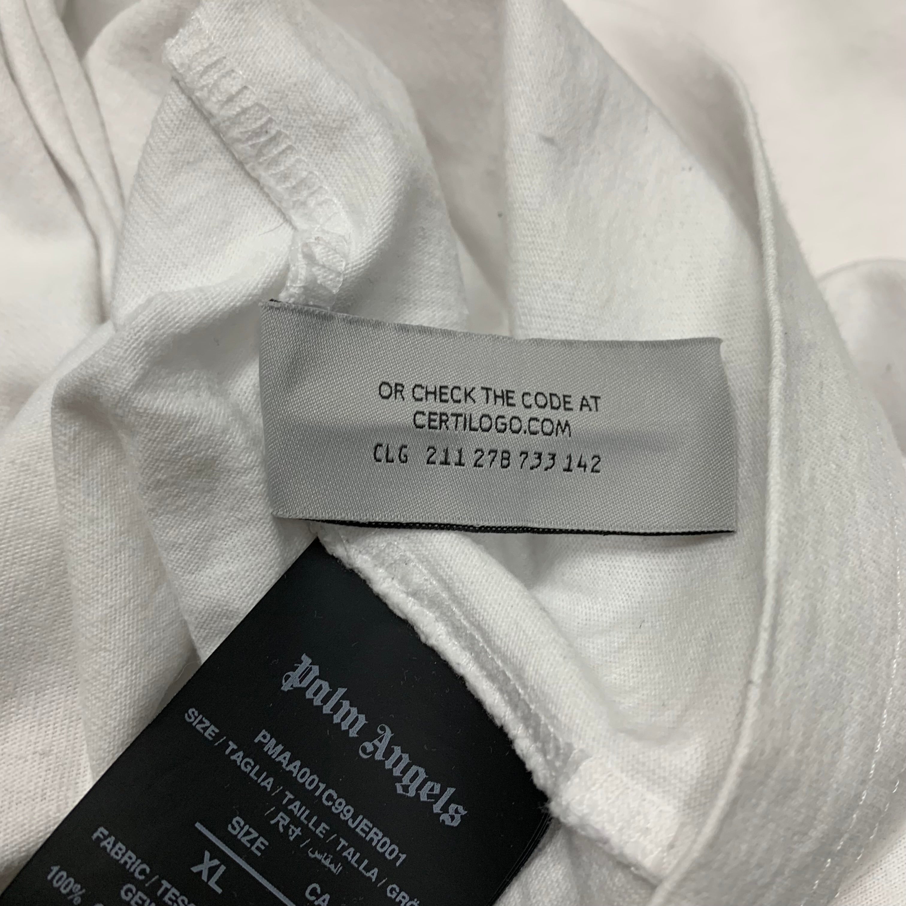 Palm Angels XL Tee Bear Classic White T-Shirt