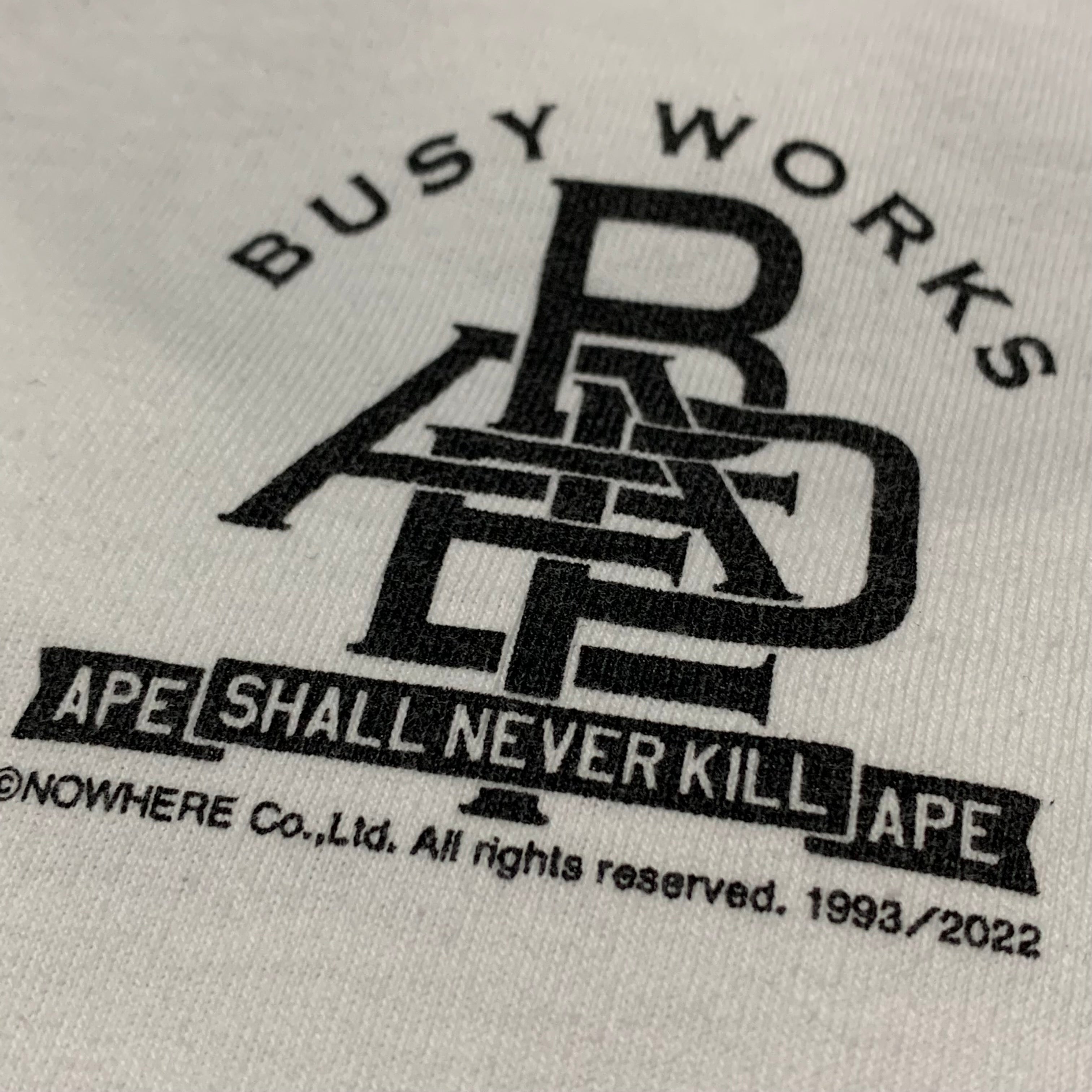 Bape XL Archive Graphic World Gone Mad White Tee 2022