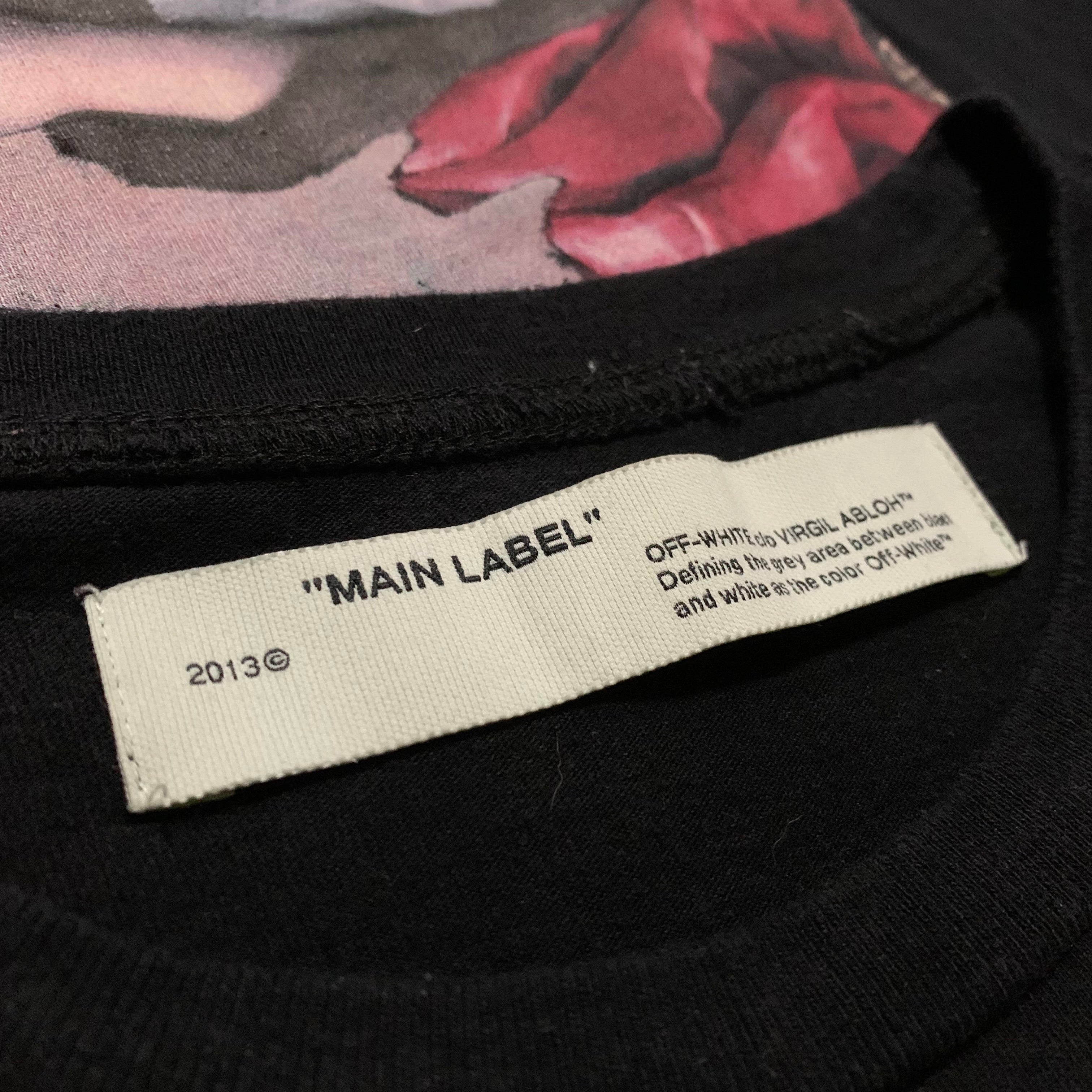 Off White Large Mariana De Silva Painting Black Tee Virgil Abloh (OMAA027E19185005)