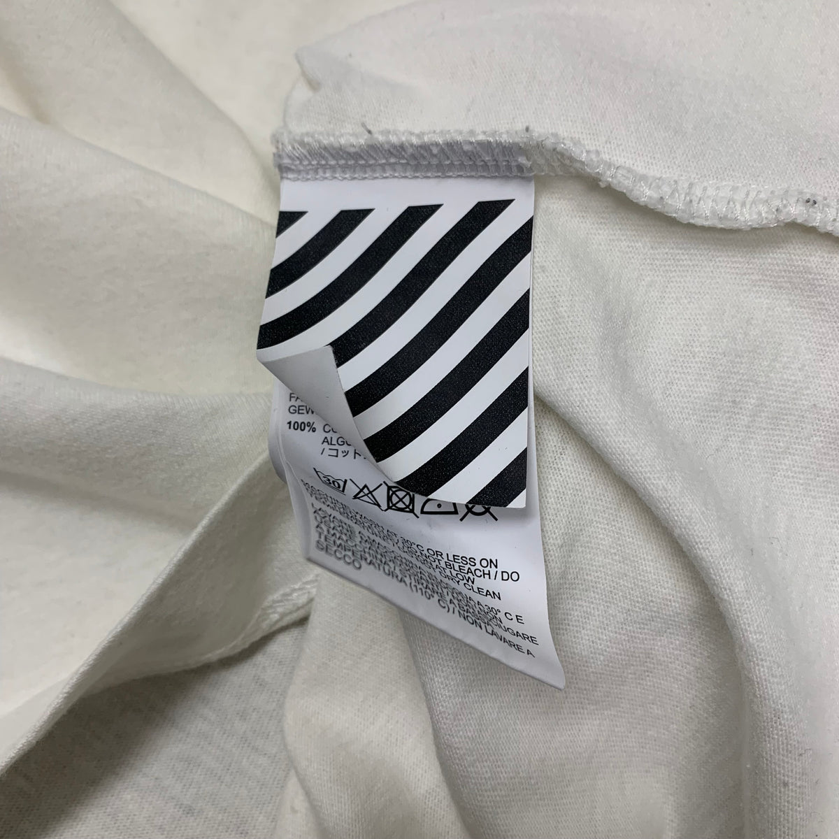 Off White Large Tee Acrylic Arrows White T-Shirt Virgil Abloh