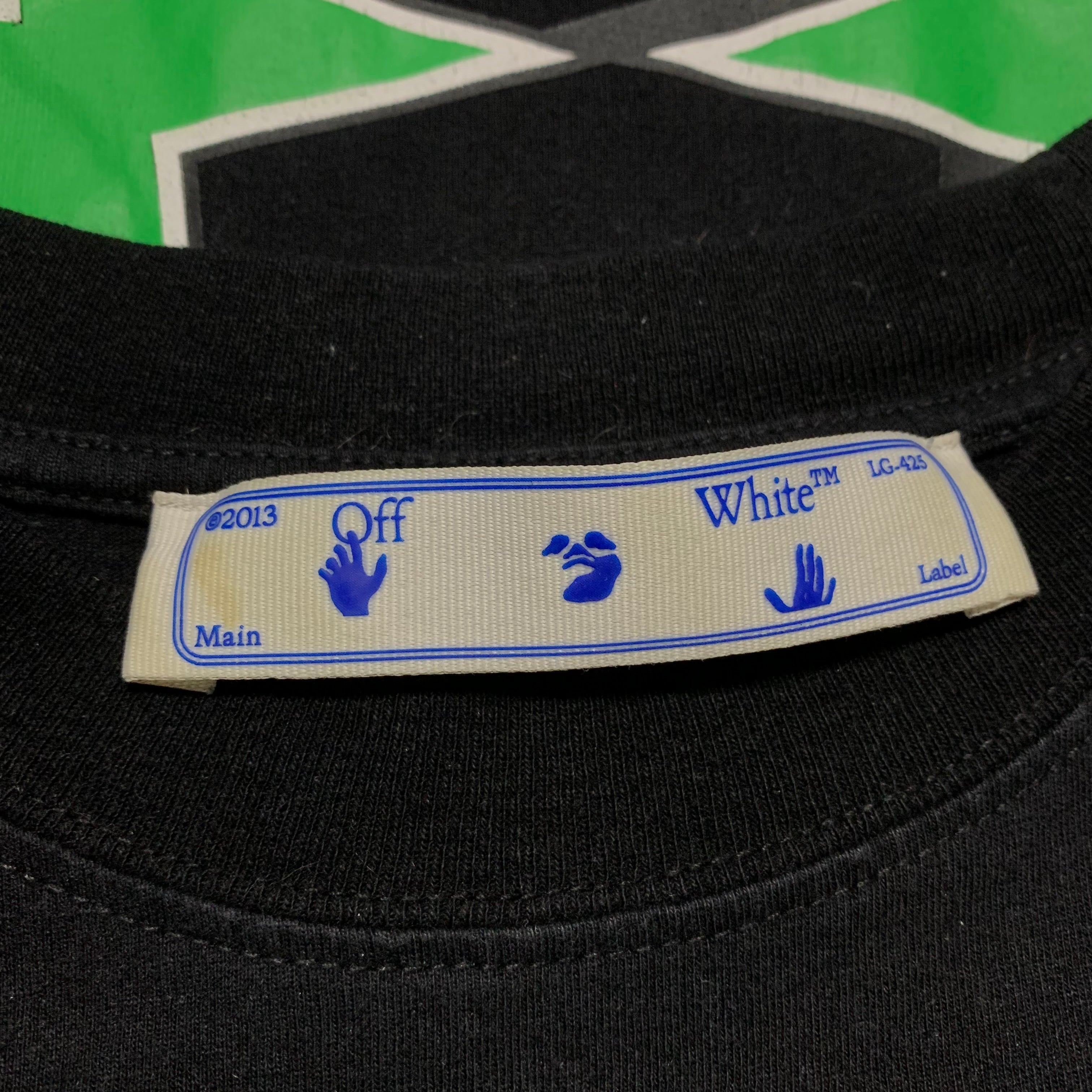 Off White XXS Bolt Arrows Black Tee Virgil Abloh