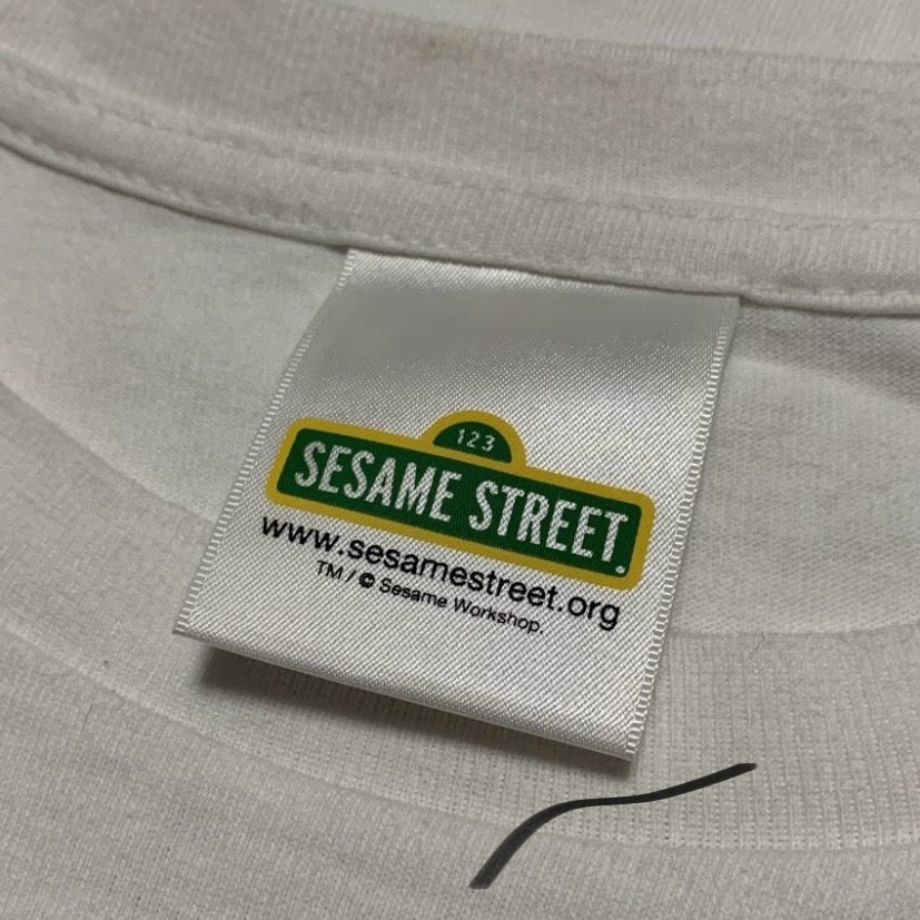 Bape Large Sesame Street Ape Head White Tee A Bathing Ape