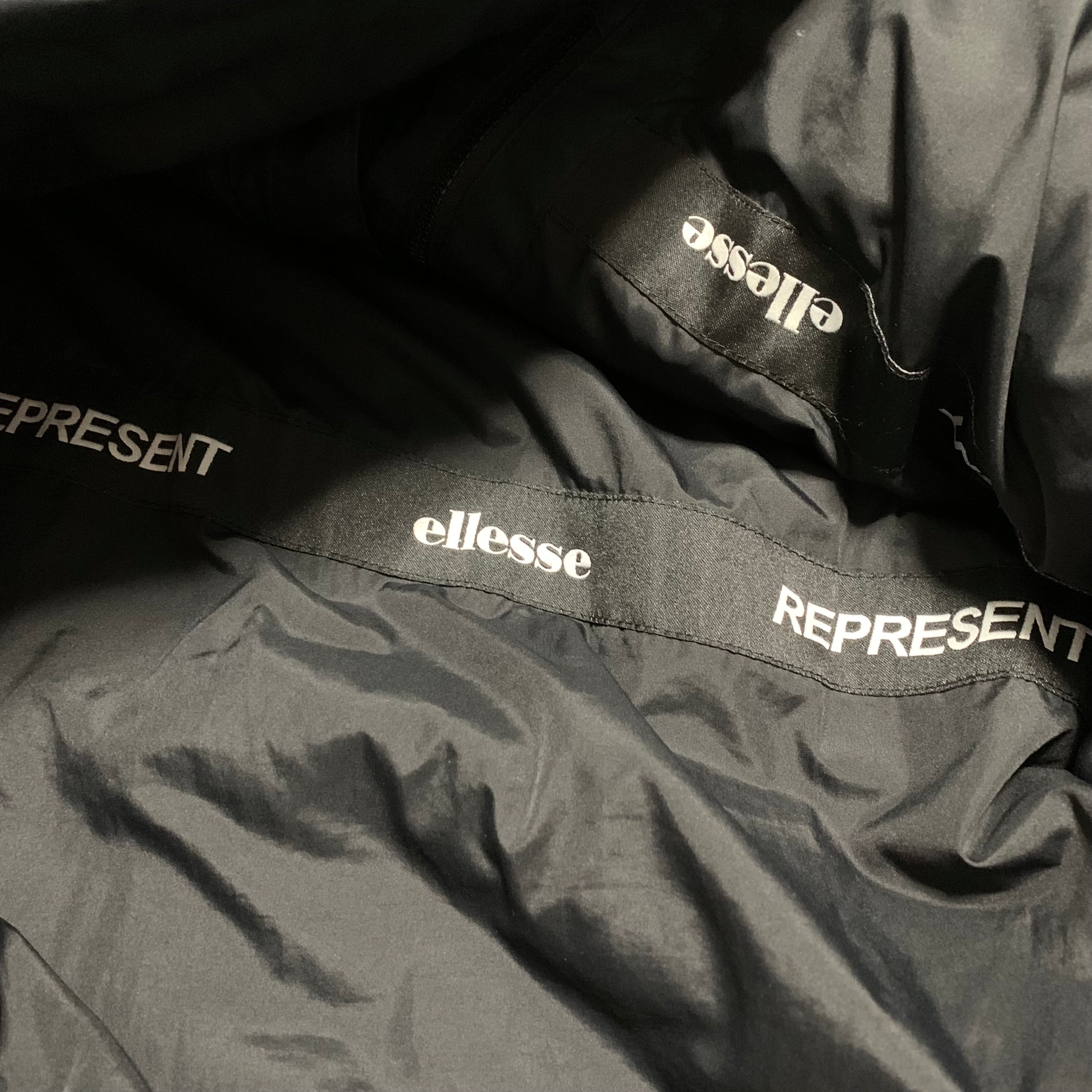 Represent Large Ellesse Gilet Puffer Vest Jacket Black Reflective (Unreleased Sample 1/1)