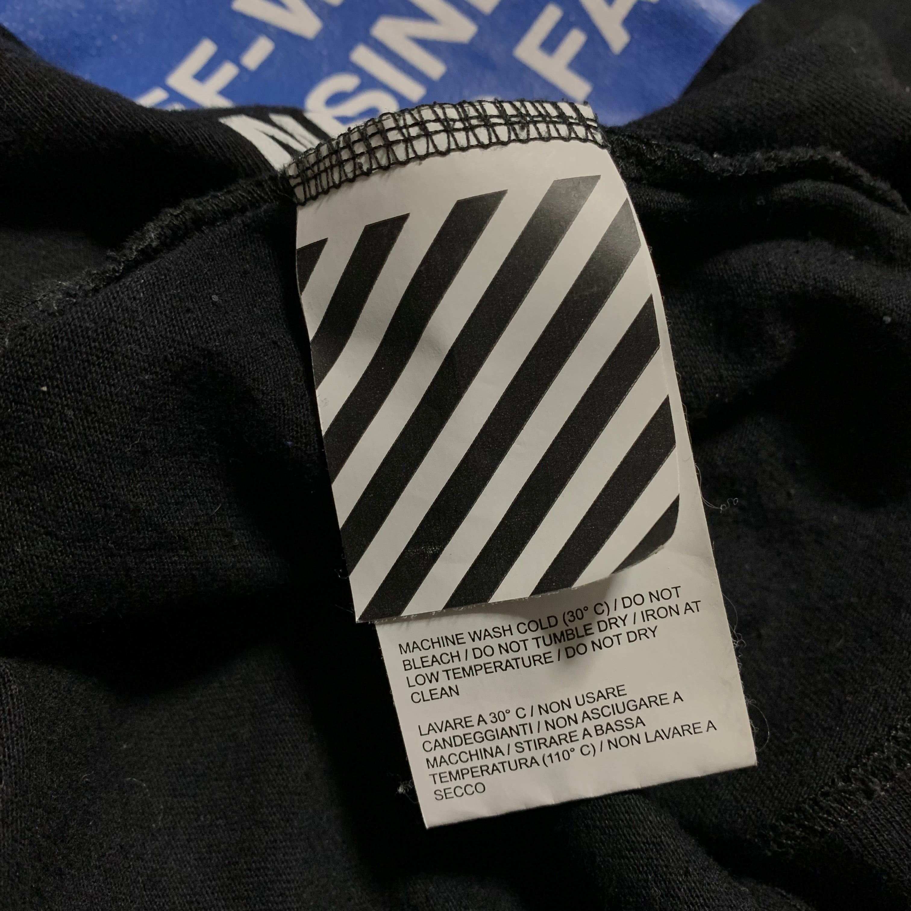 Off White Medium 'Business Casual' Black Tee Virgil Abloh