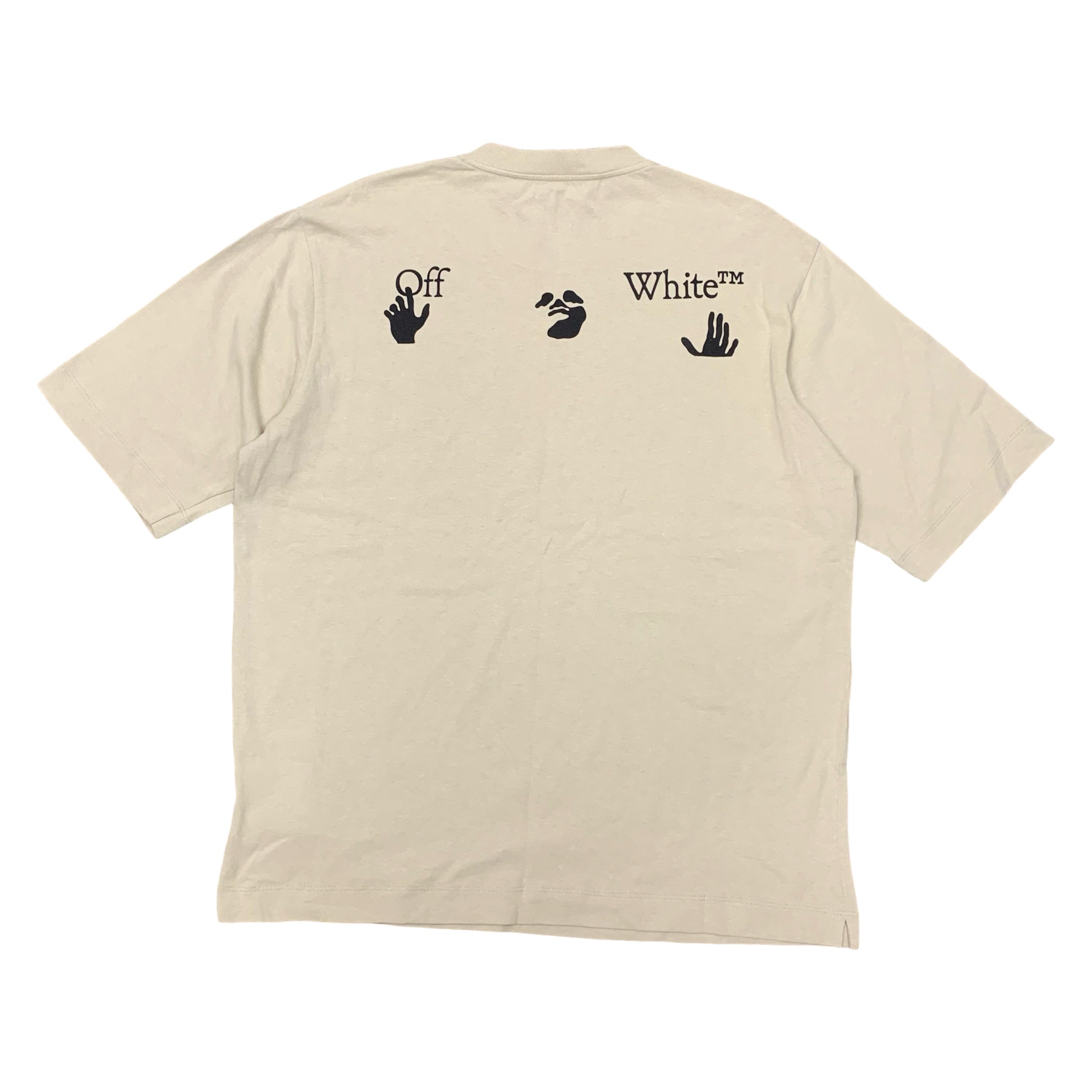 Off White Large Tee Outfit Came From Italy Beige T-Shirt Virgil Abloh