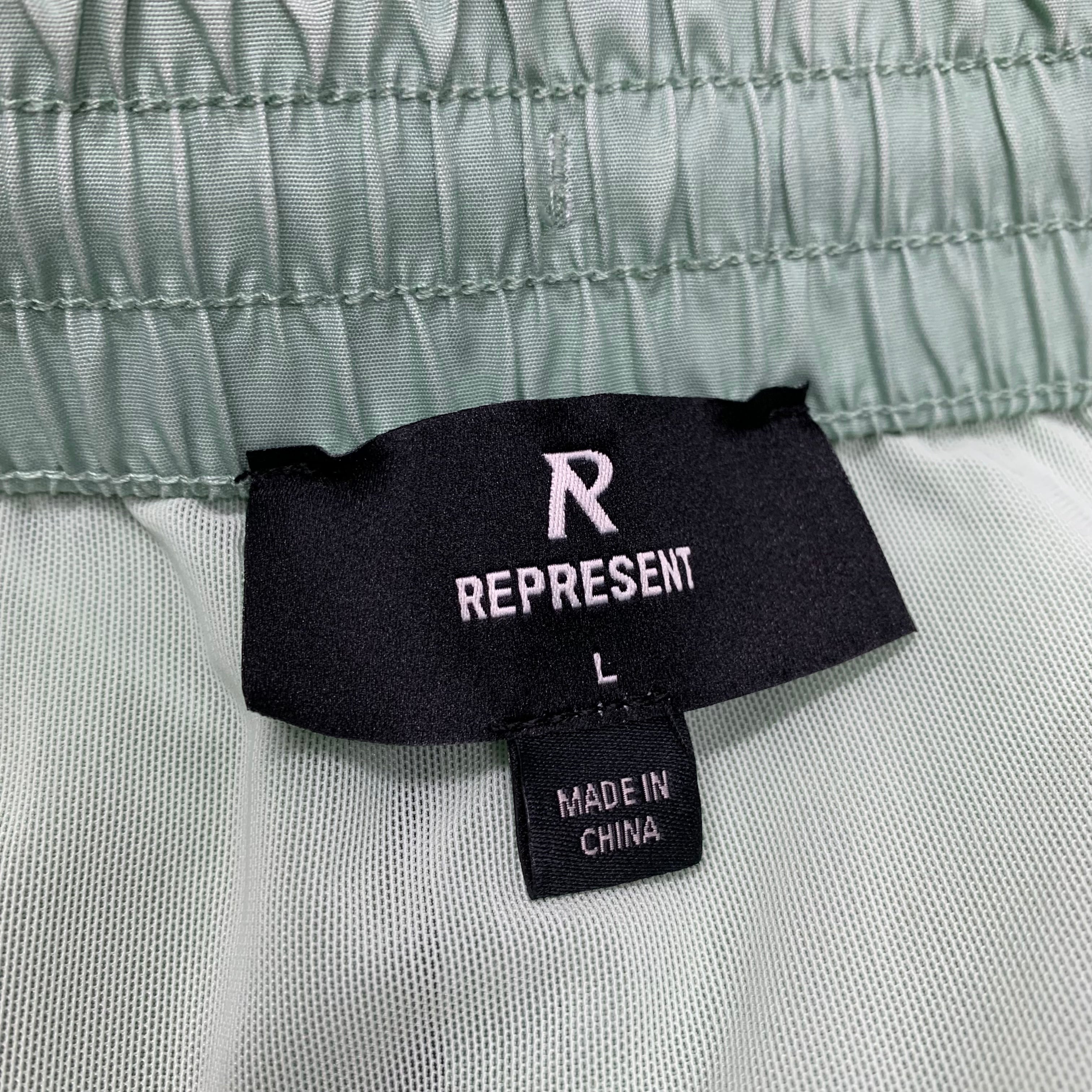 Represent Large Swim Shorts Initial Mint Green Bottoms