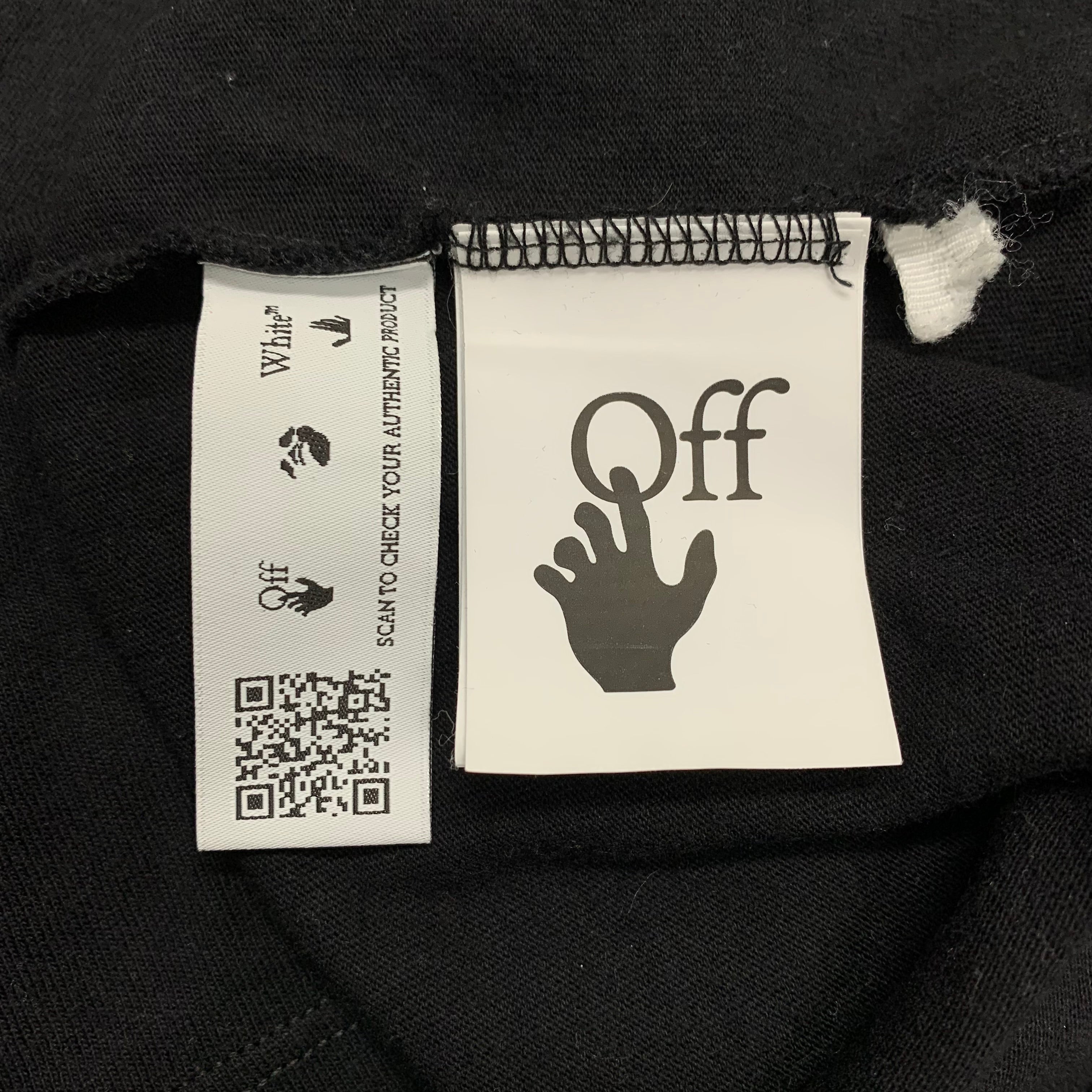 Off White Medium Tee Acrylic Arrows Black T-Shirt Virgil Abloh