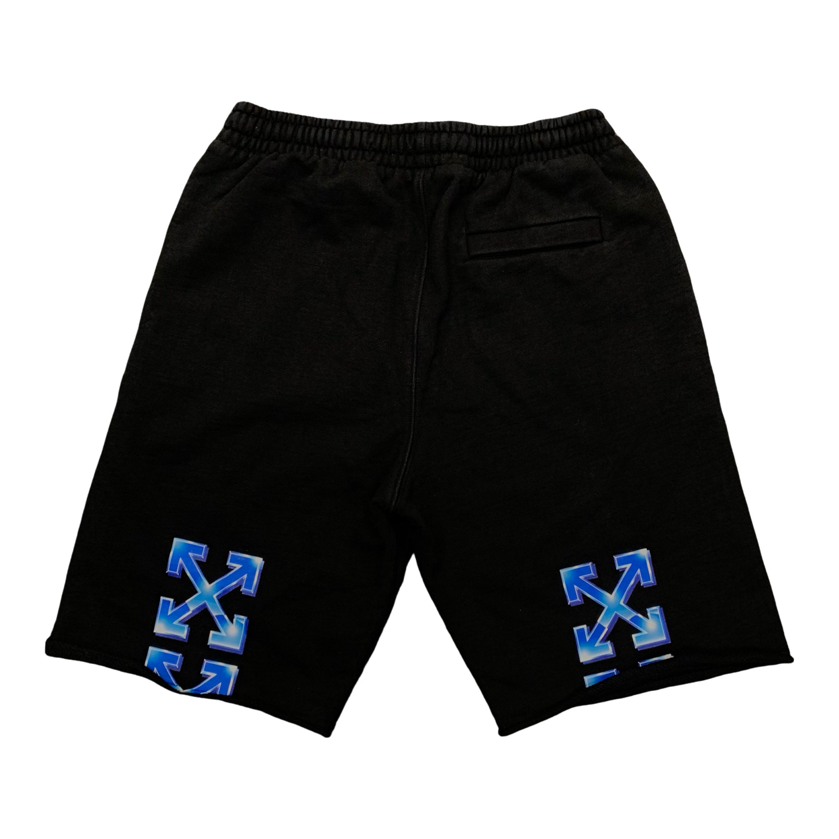 Off White Small Shorts Metal Arrows Black Sweatpants Bottoms Virgil Abloh