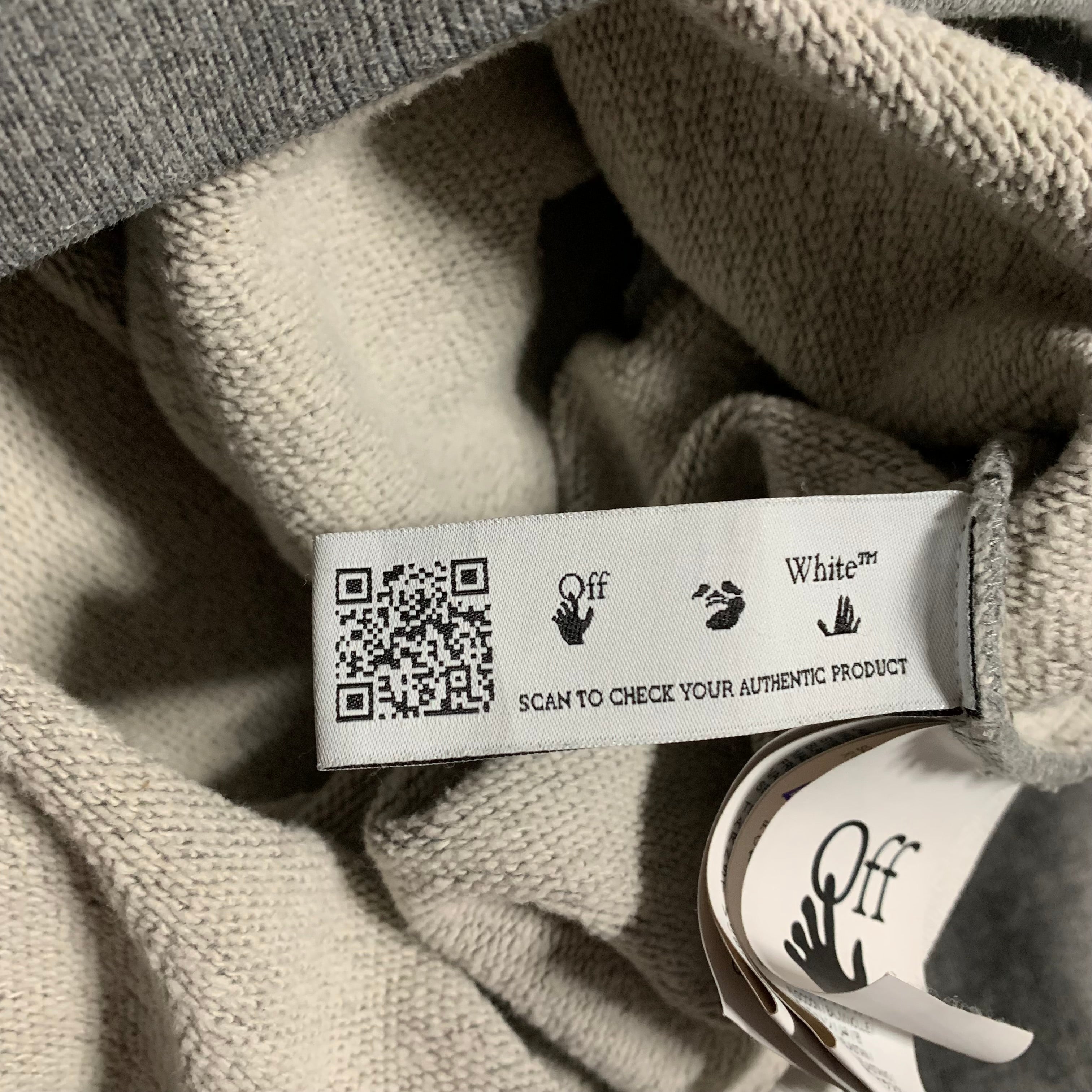 Off White Large Emotion Arrow Skate Grey Hoodie Virgil Abloh 2022