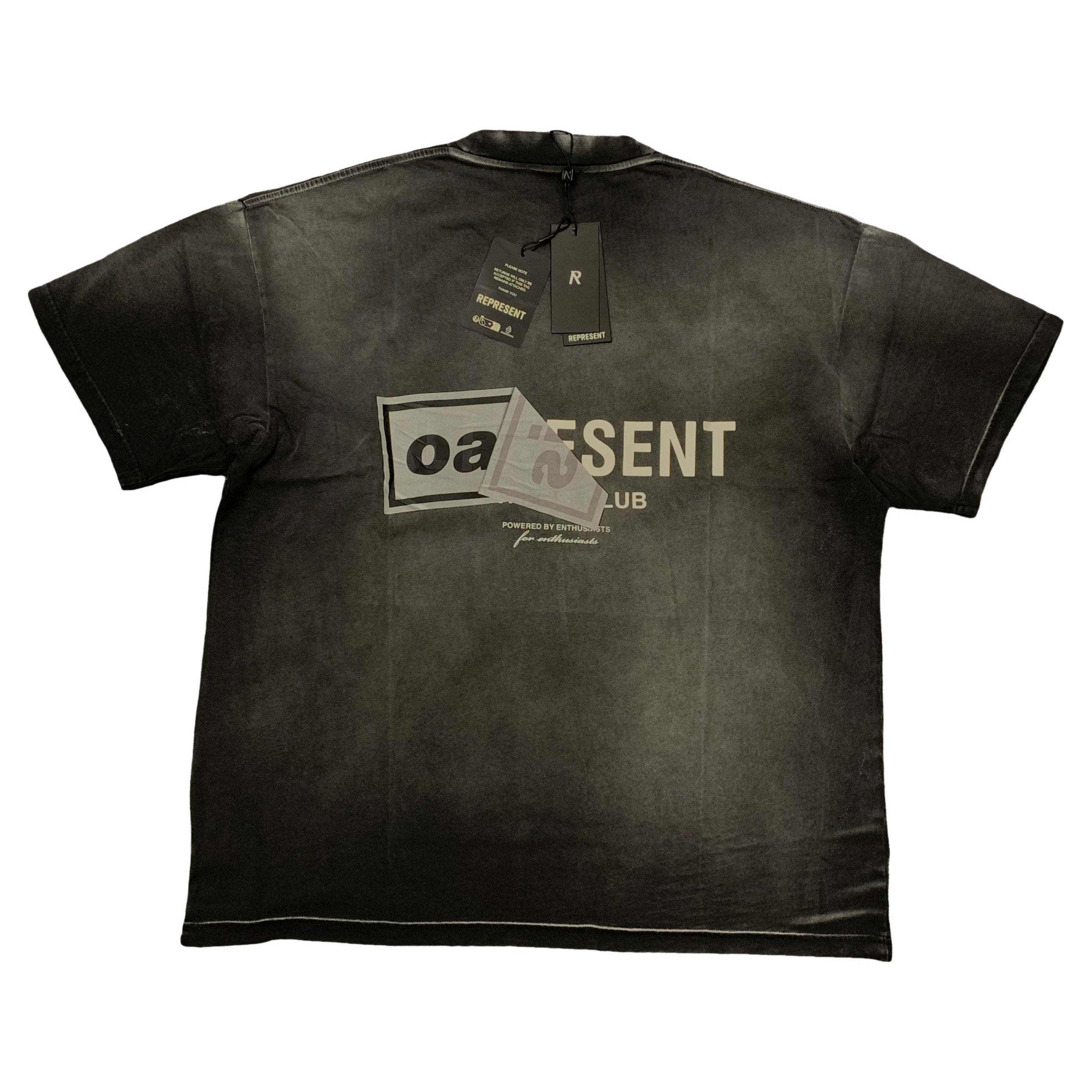 Represent Large Tee Oasis Owners Club Stained Black T-Shirt