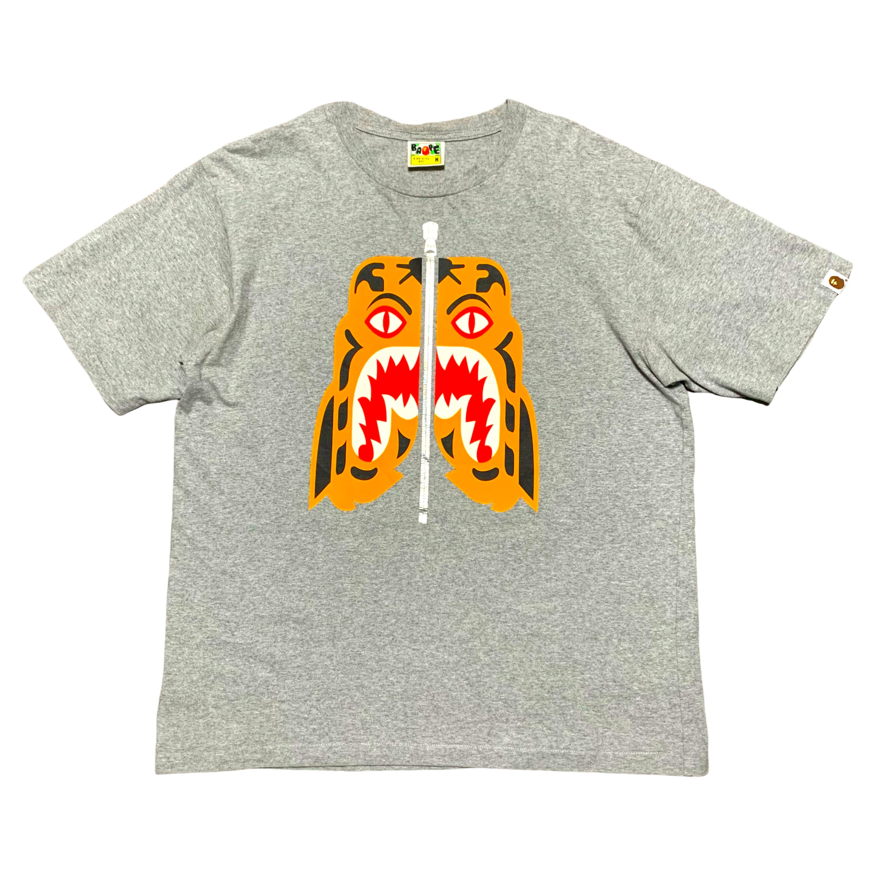 Bape Medium Tiger Shark Grey Tee A Bathing Ape
