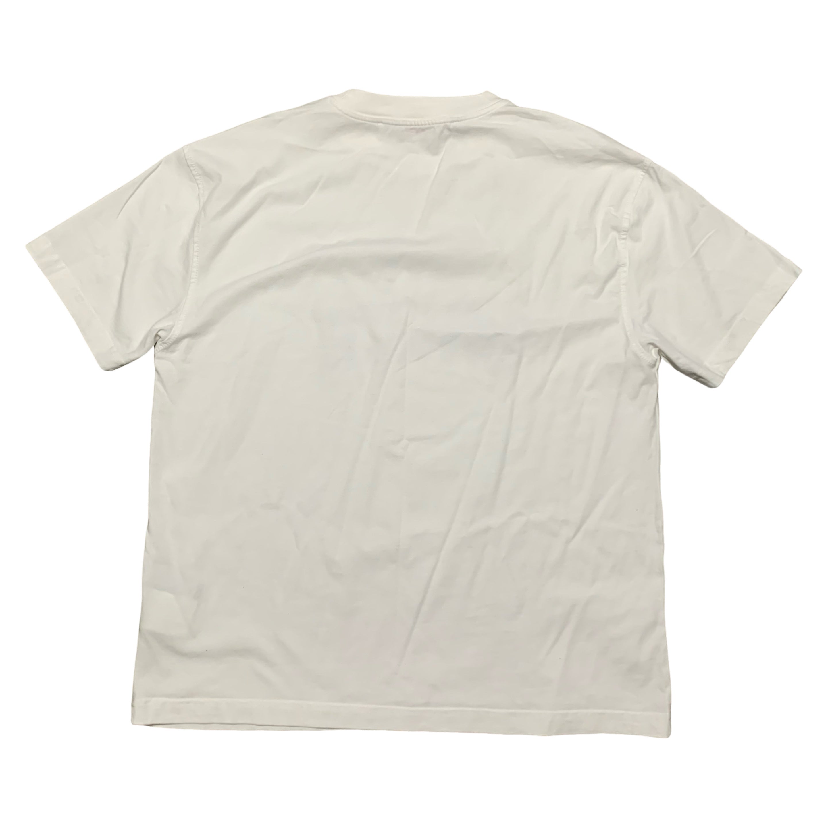 Off White Medium 70s Type Logo Casual White Tee Virgil Abloh