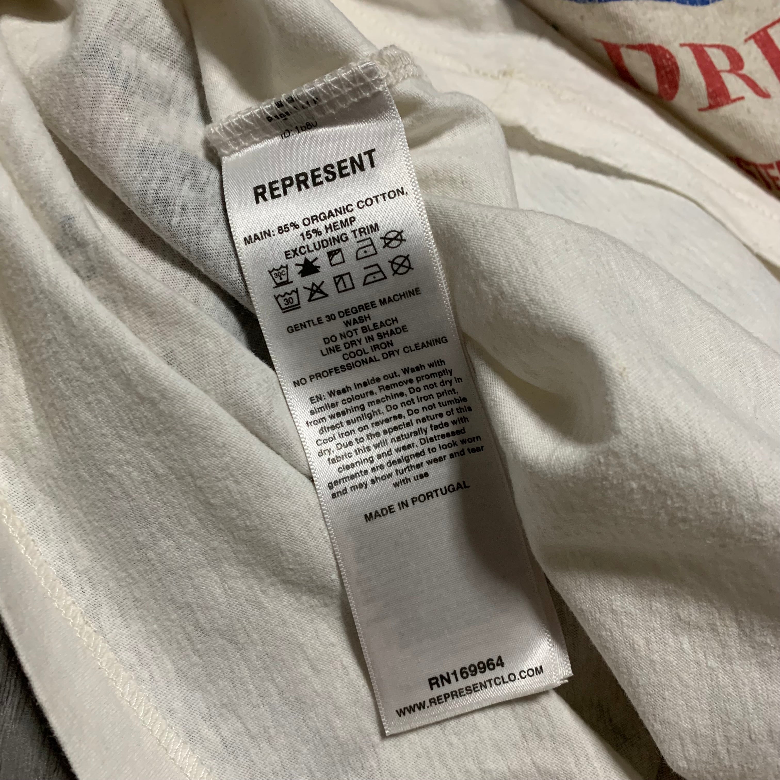 Represent XL Dream On Tour Washed Ecru White Tee