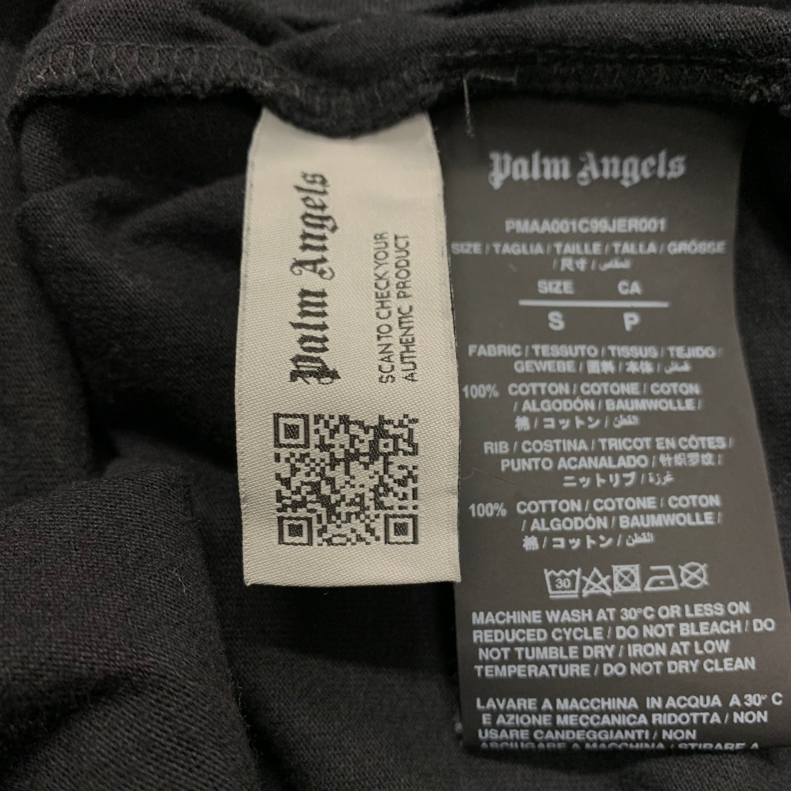 Palm Angels Small Tee Bear Graphic Black T-Shirt Virgil Abloh
