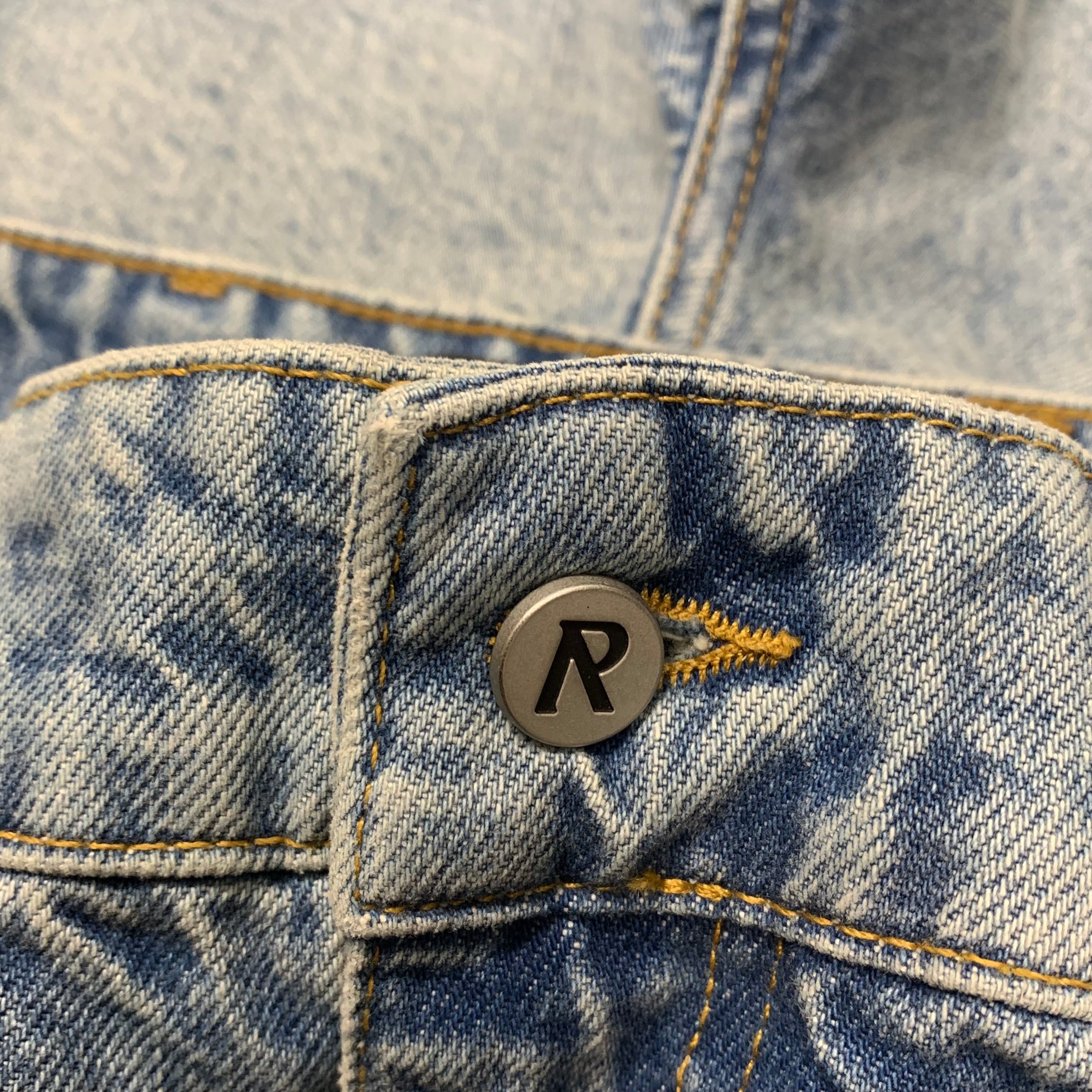 Represent Shorts 34W Heaton Denim Light Blue Jeans Jorts