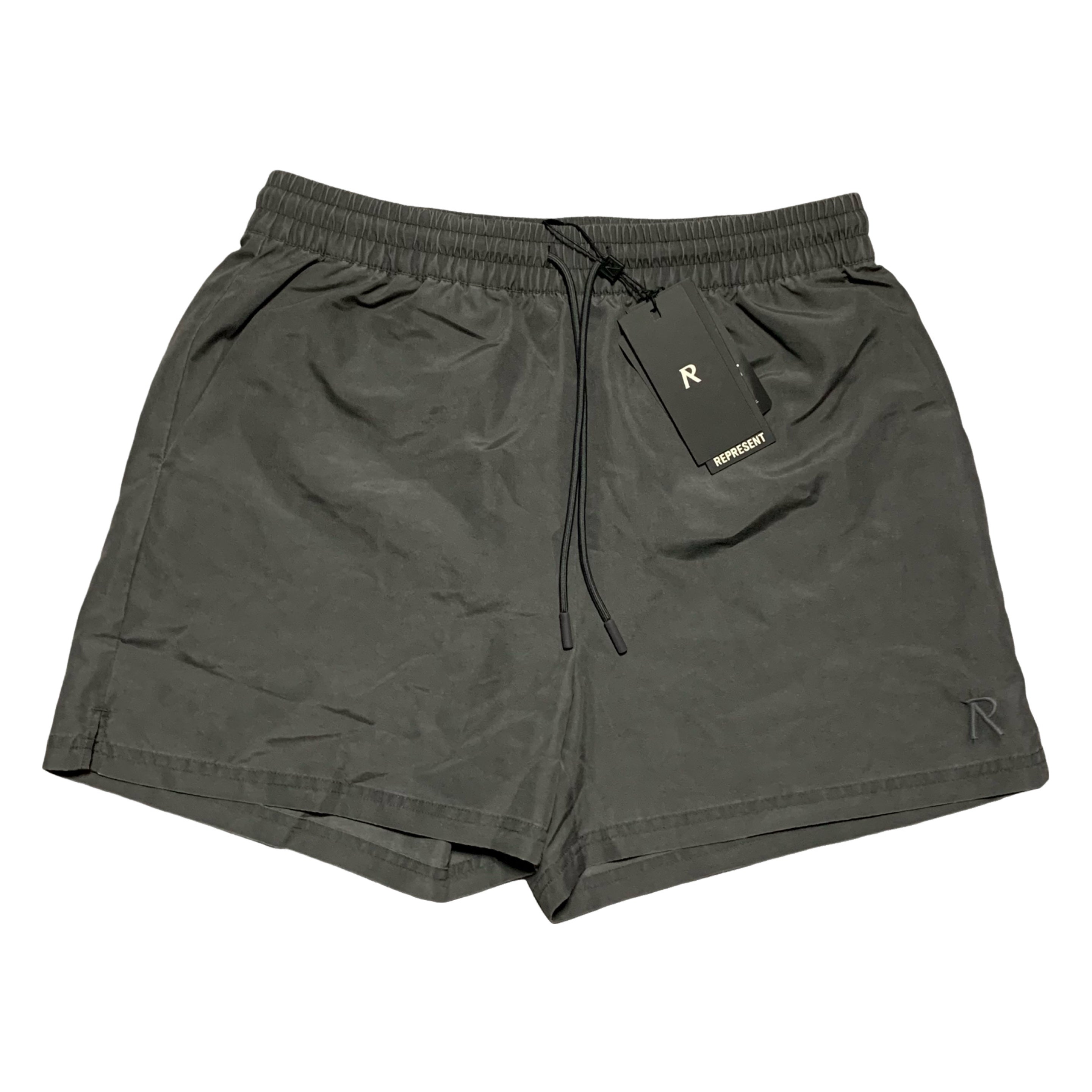 Represent Medium Swim Shorts Smart Metal Initial Black