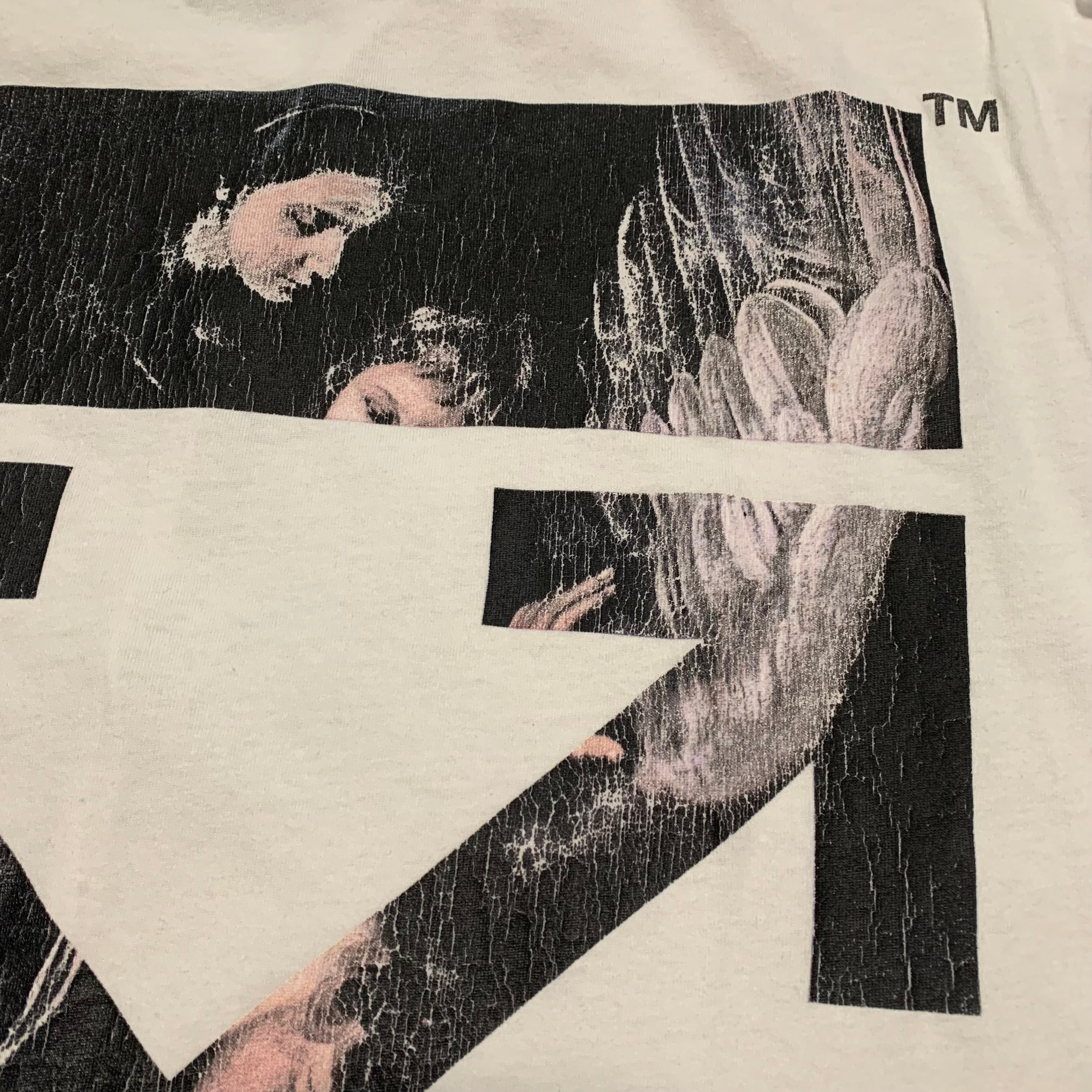 Off White Medium Caravaggio Arrows White Tee Virgil Abloh