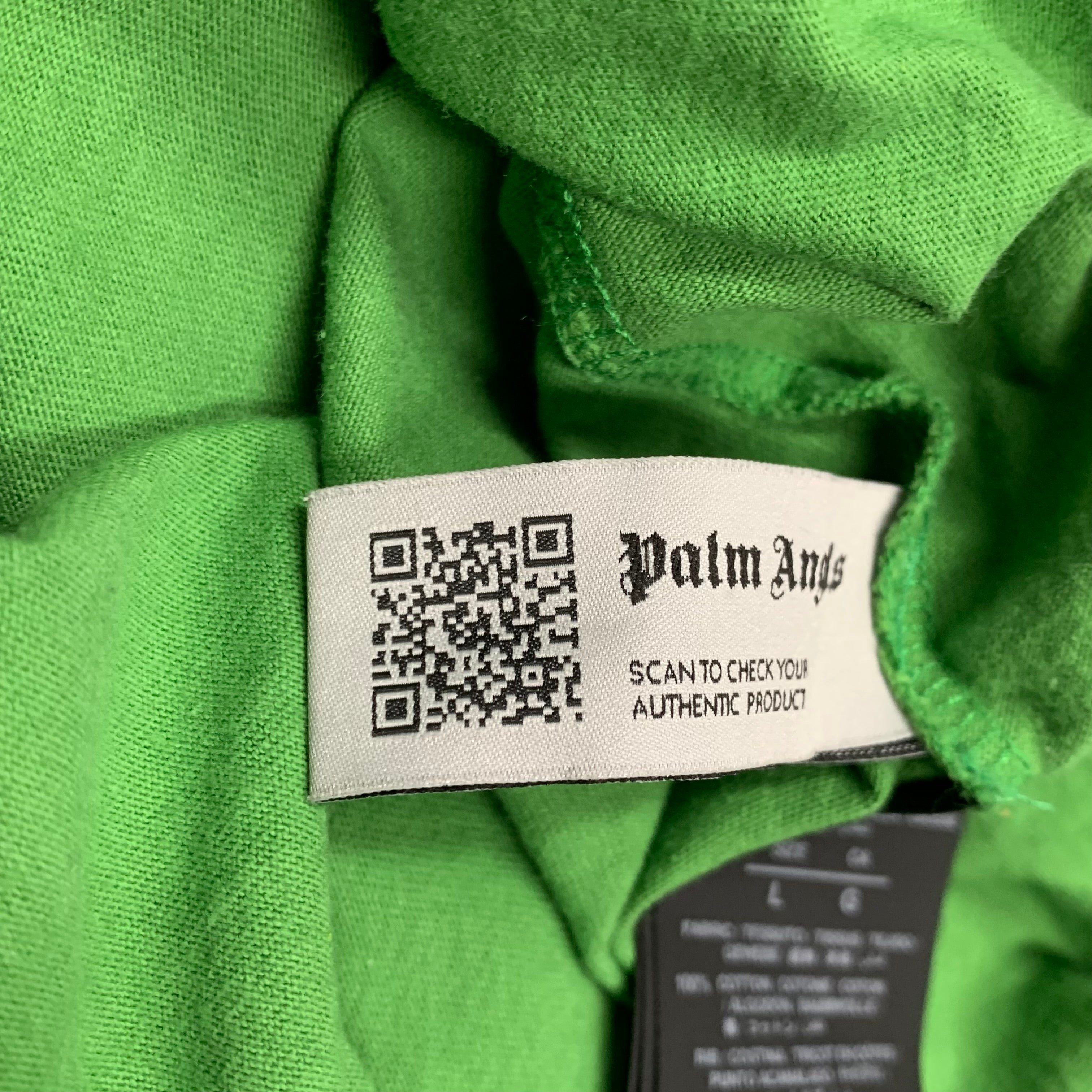 Palm Angels Large Tee Bear Classic Green T-Shirt