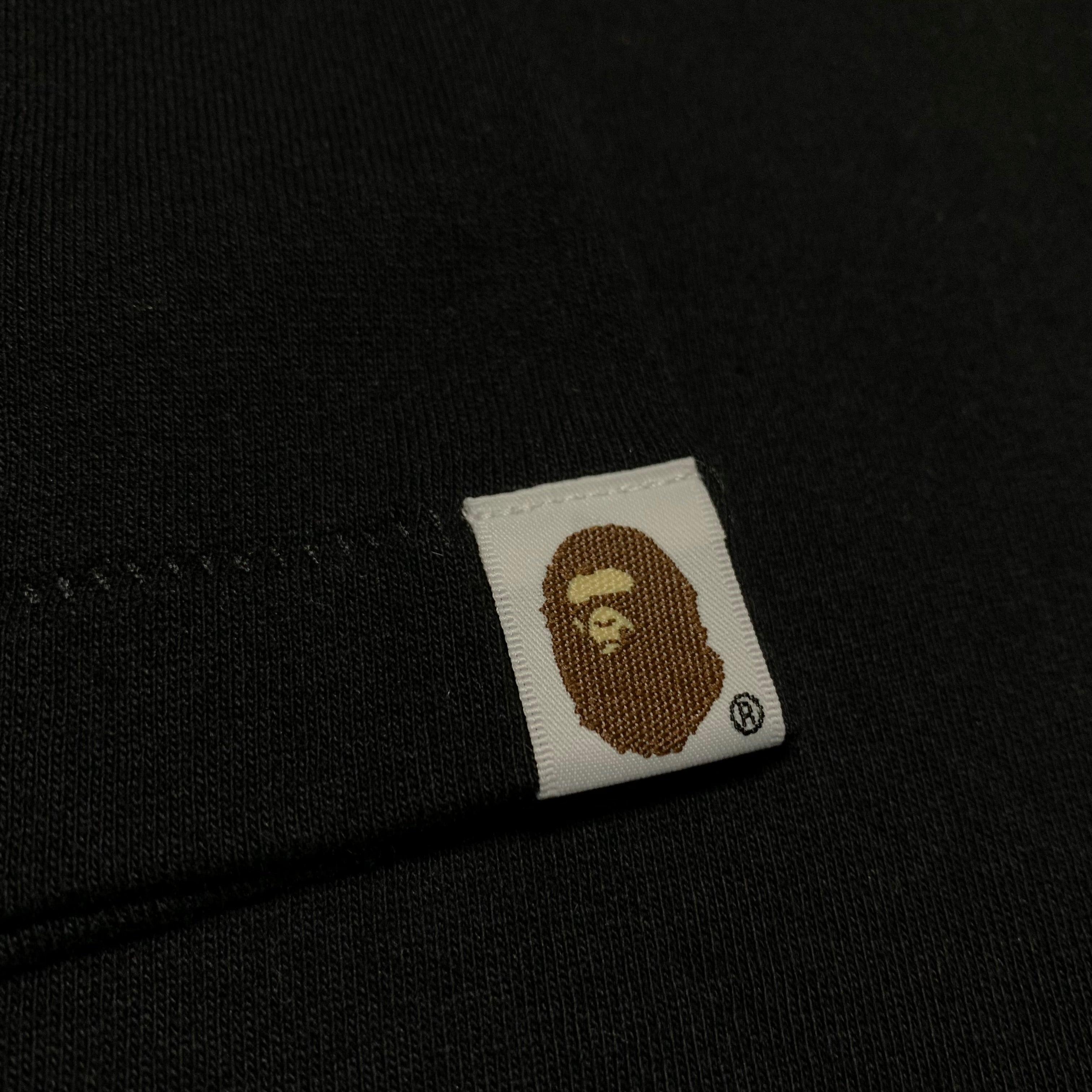 Bape XL Baby Milo Green ABC Camo Black Tee A Bathing Ape