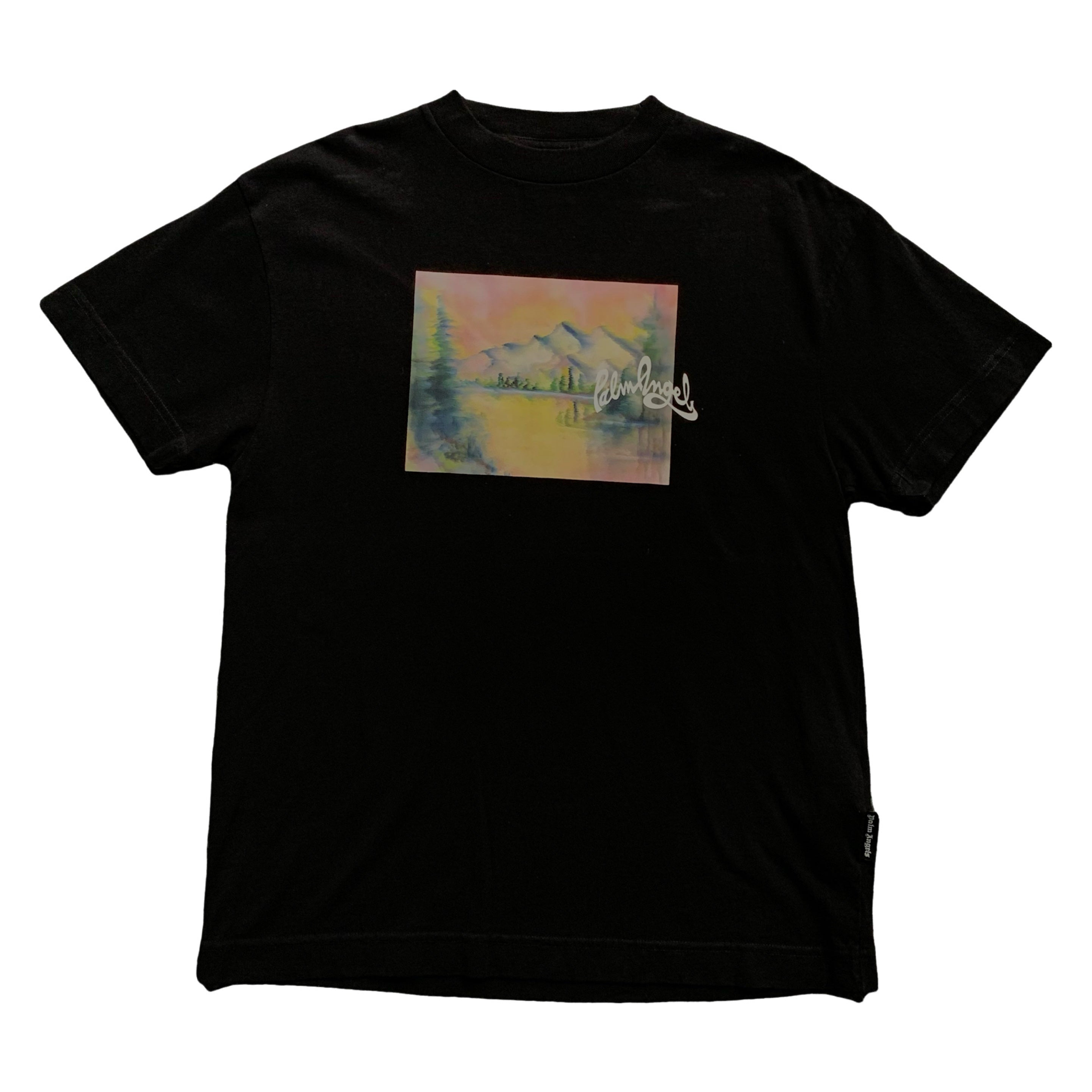 Palm Angels Small Tee Mountain Graphic Black T-Shirt