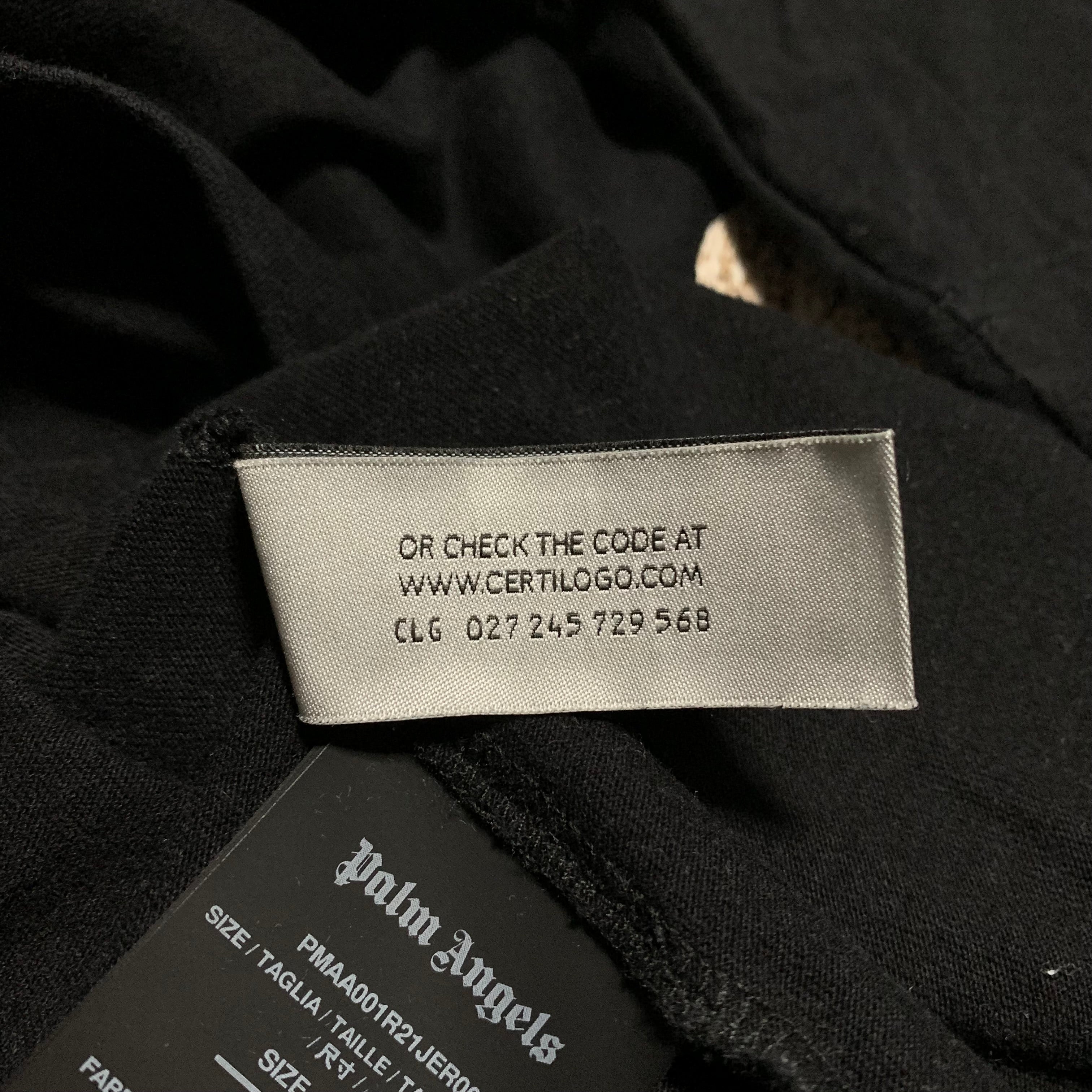 Palm Angels Small Kill The Bear Black Tee