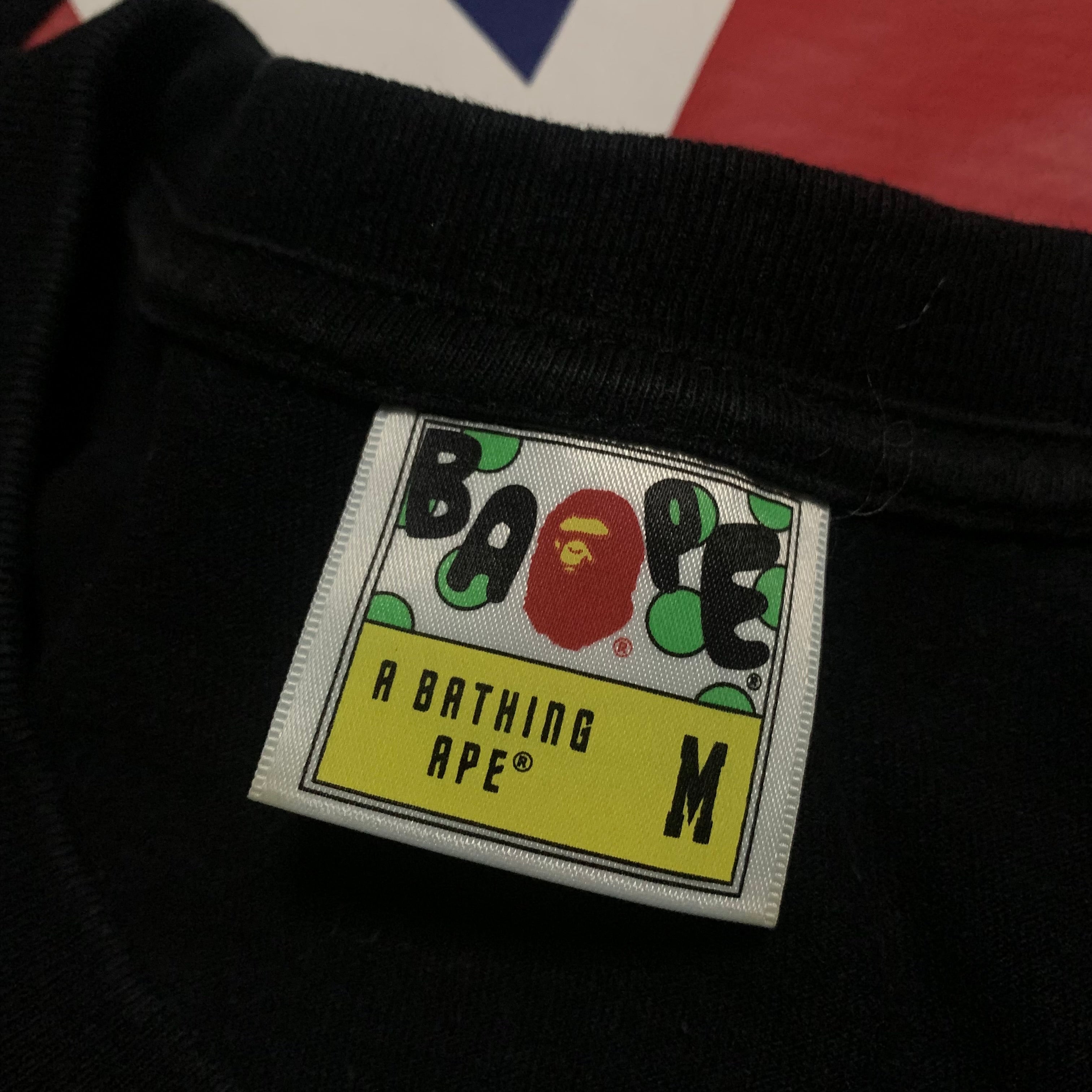 Bape Medium Big Ape Head UK London Store Black Tee