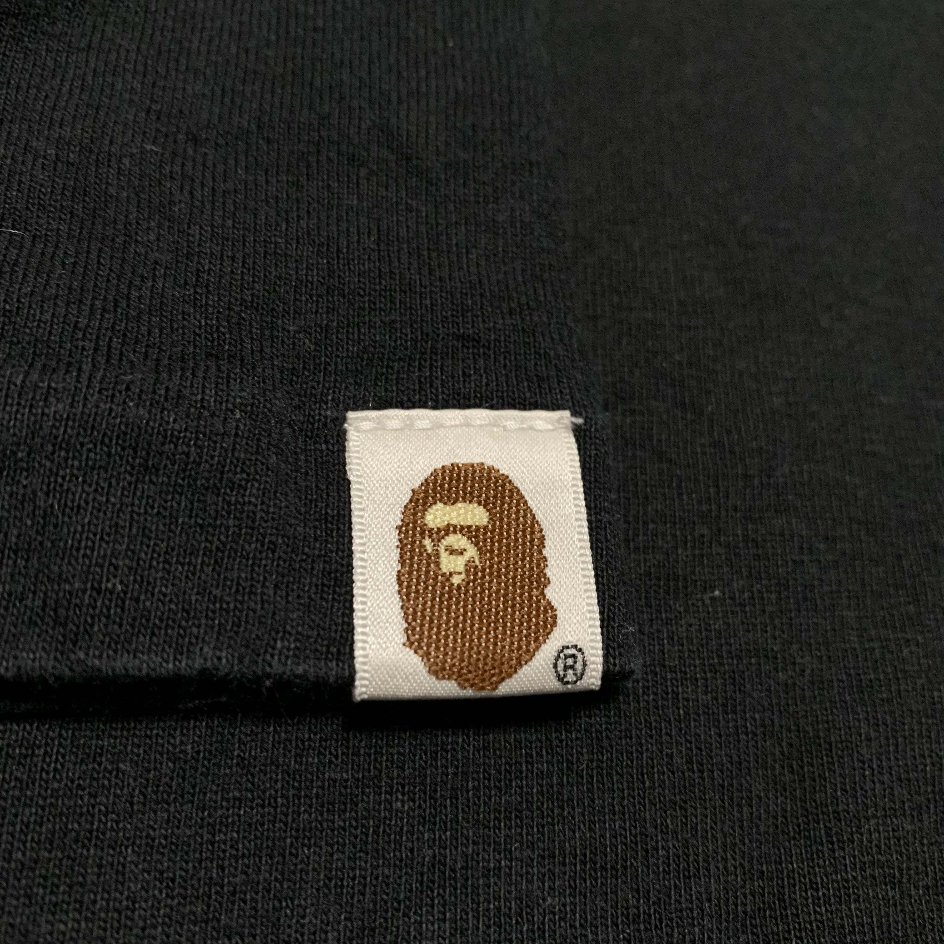 Bape Medium Paint Spatter Ape Head Black Tee A Bathing Ape