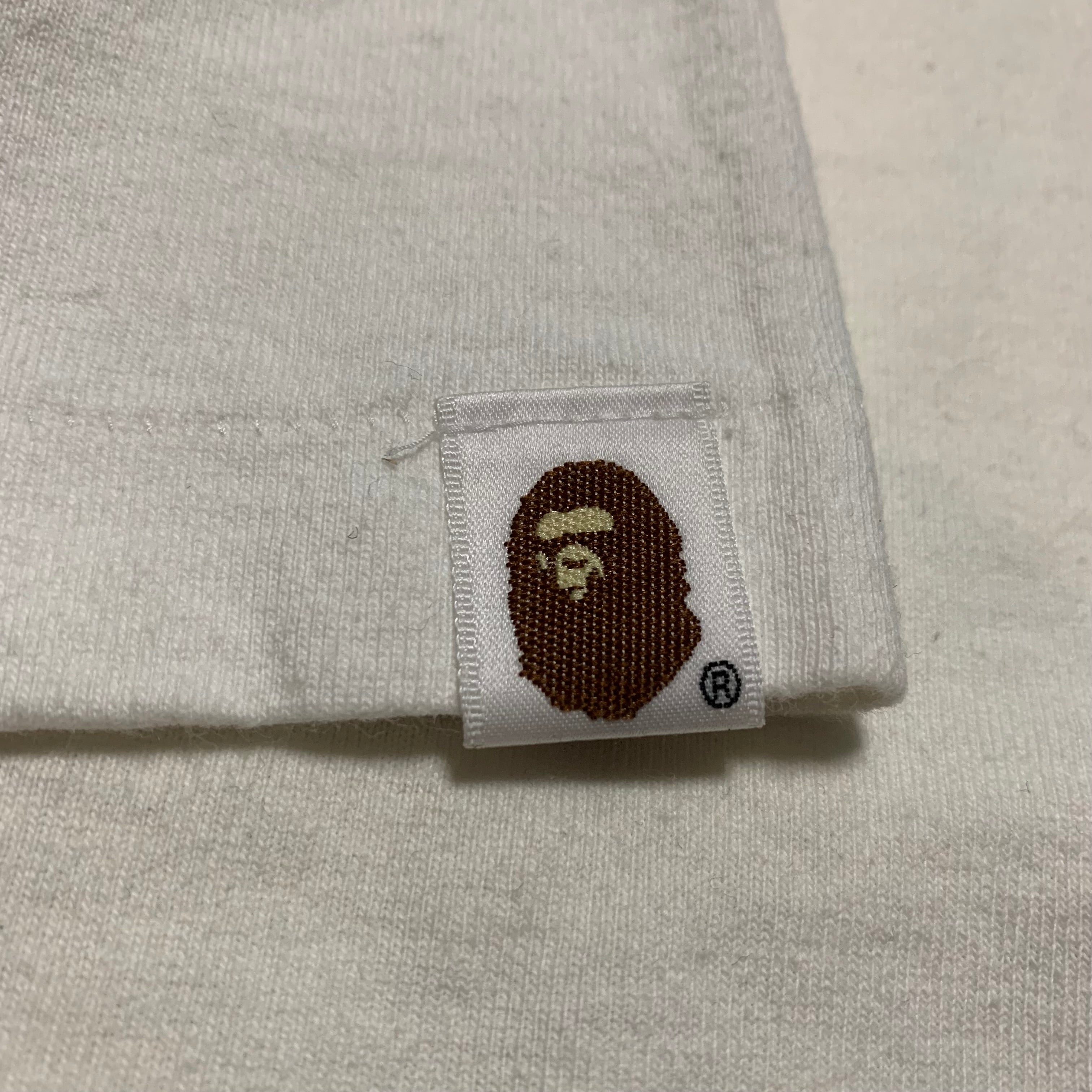 Bape Medium Pusha T College White Tee A Bathing Ape