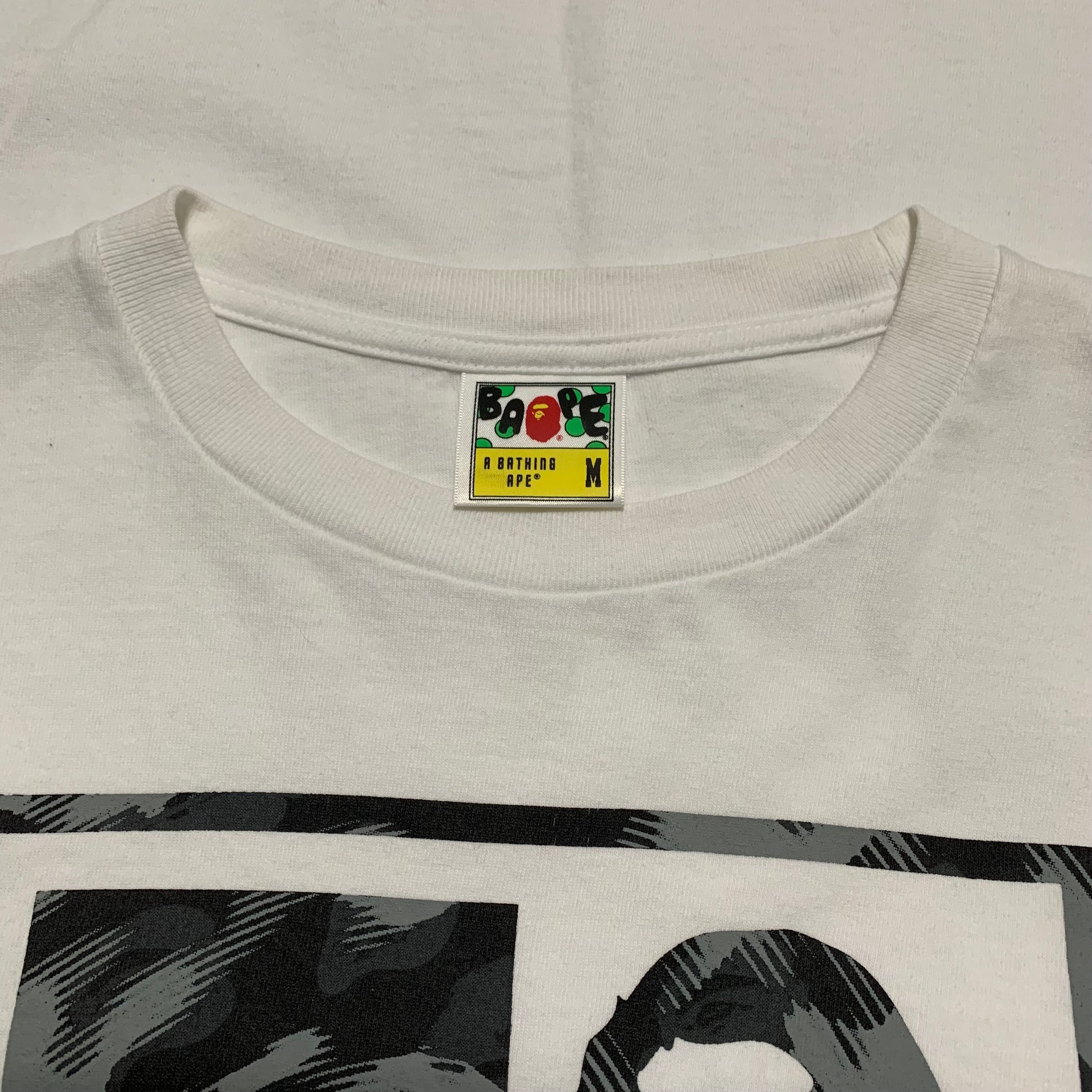 Bape Medium Graphic Camo White Tee A Bathing Ape