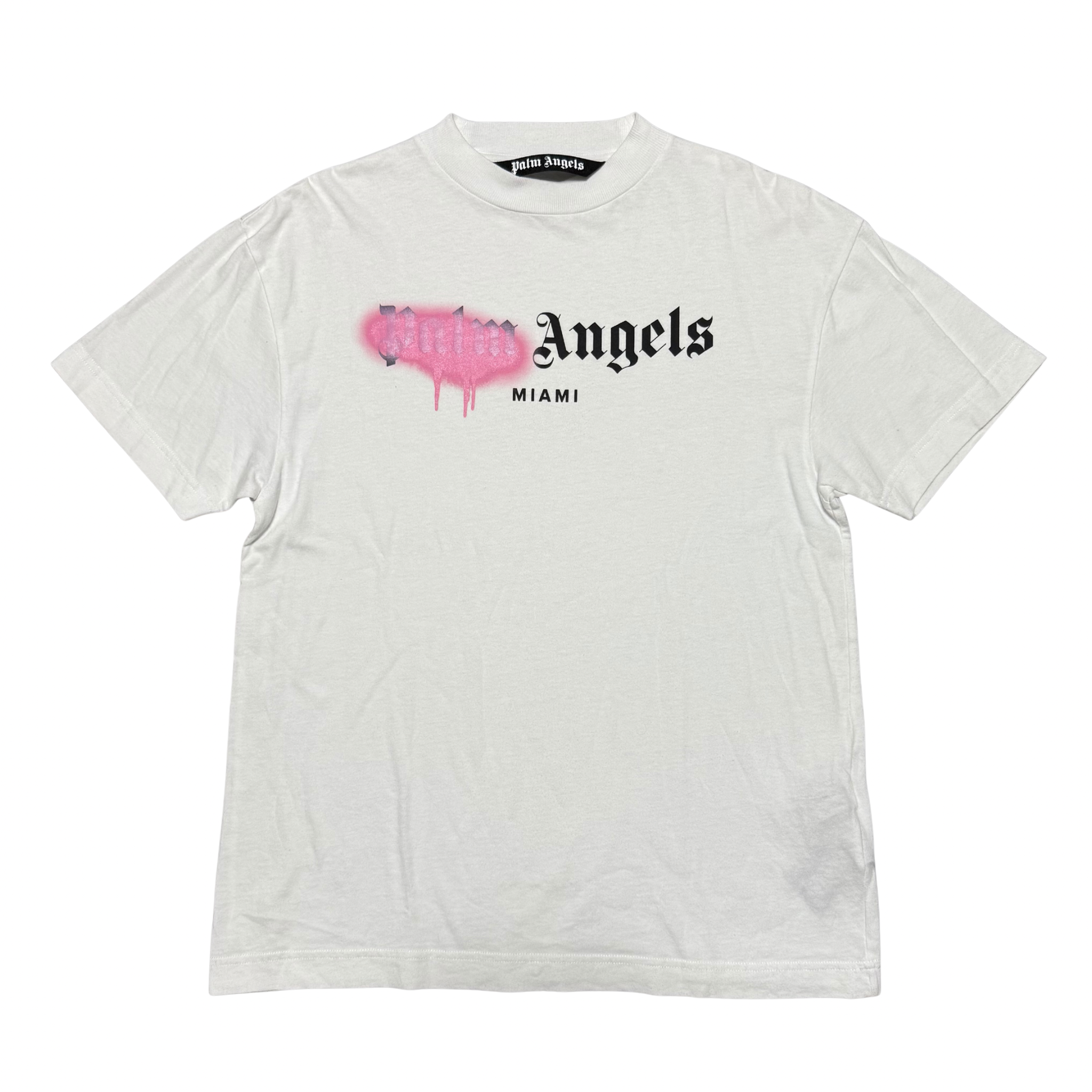 Palm Angels Small Miami Sprayed White Tee