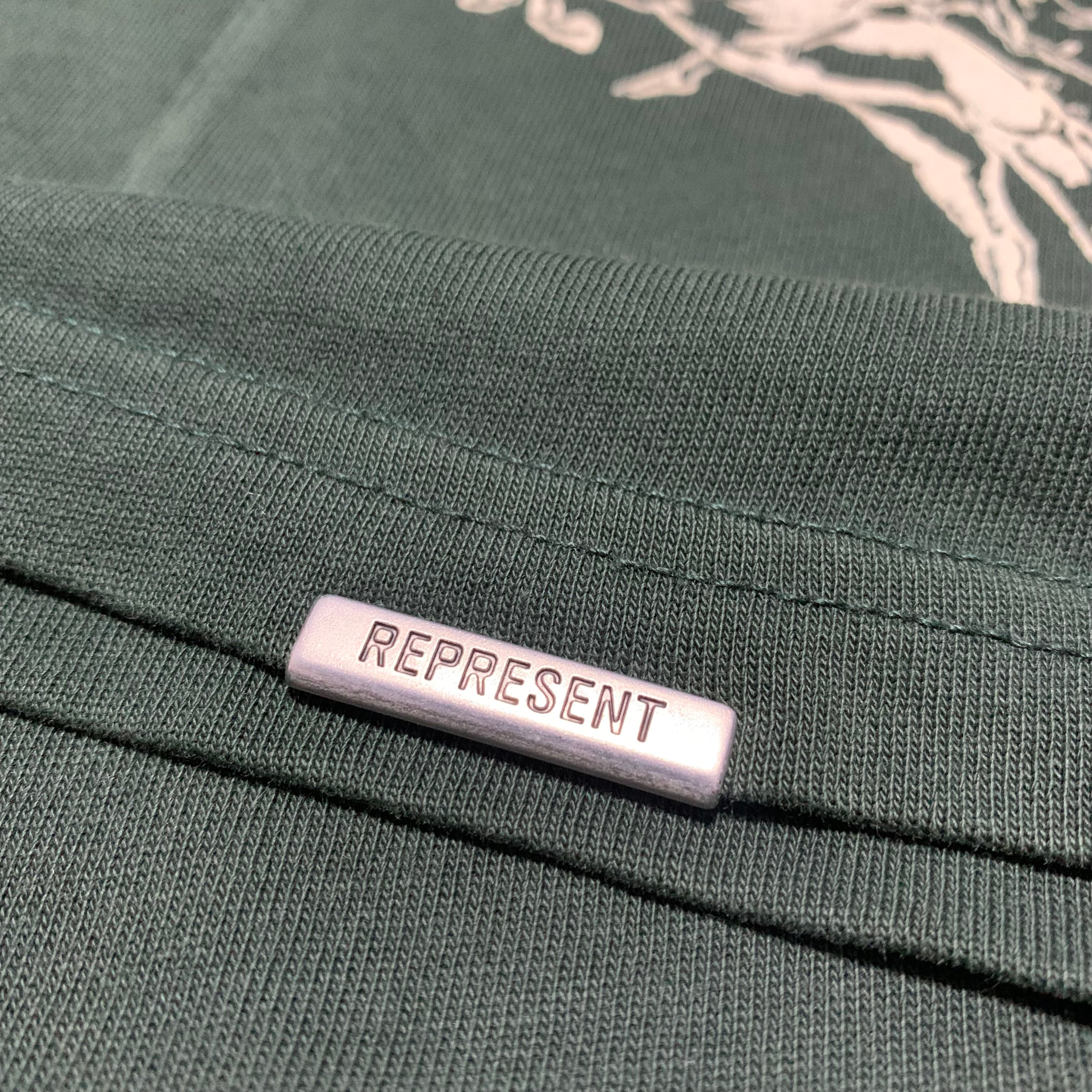 Represent Medium Mascot Vintage Green Pocket Tee