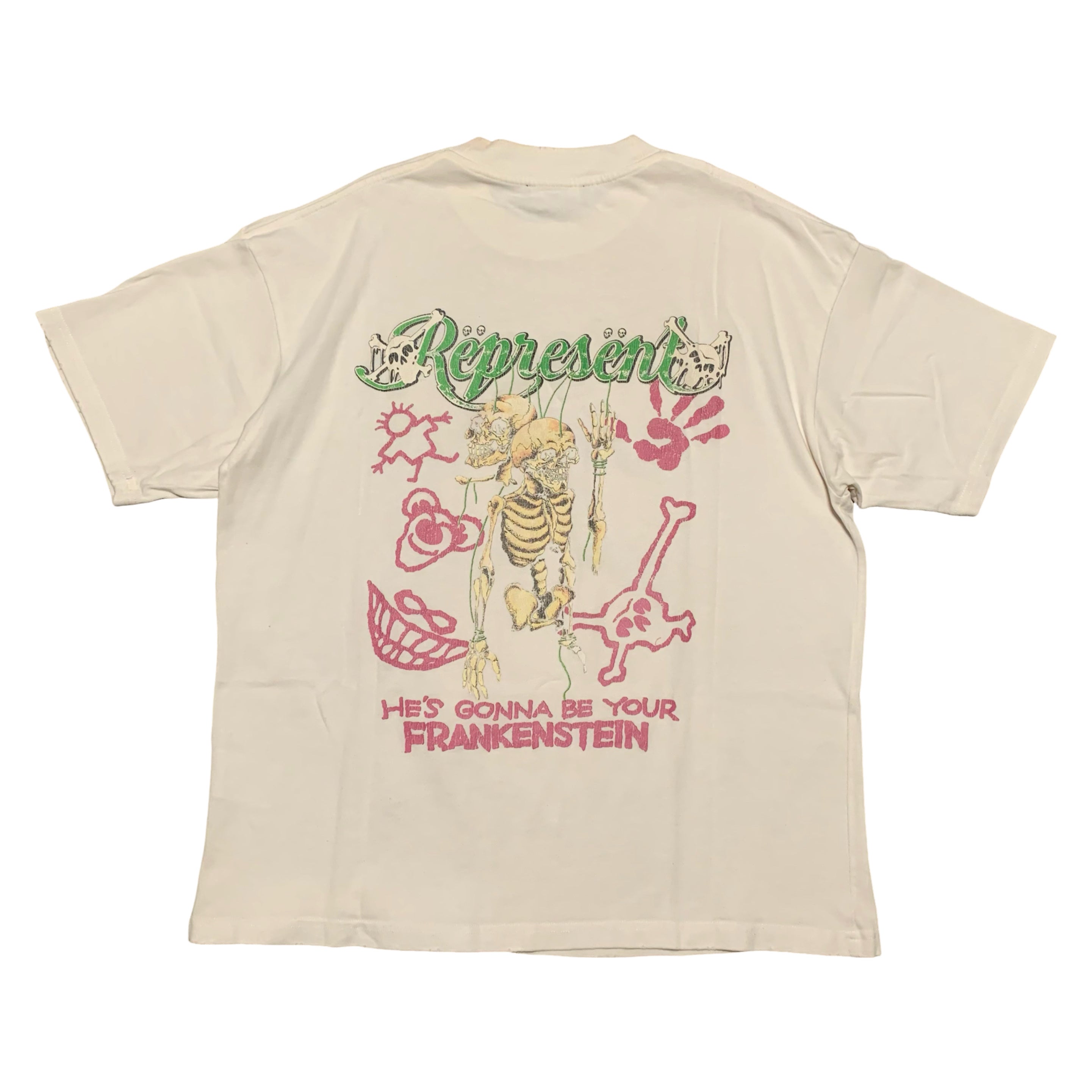 Represent Medium Motley Crue Flat White Tee