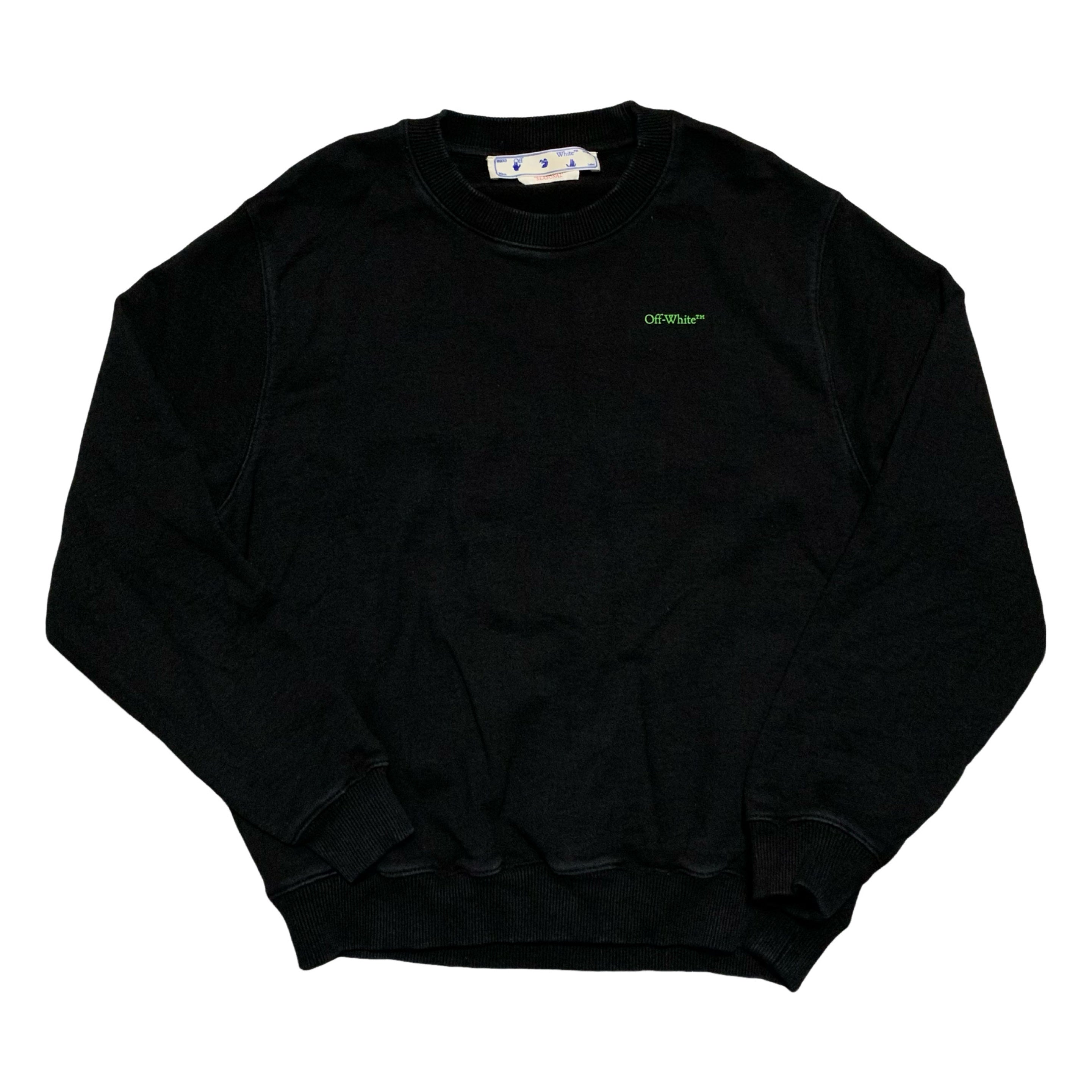 Off White Small Gradient Arrows Black Sweatshirt Crewneck Virgil Abloh