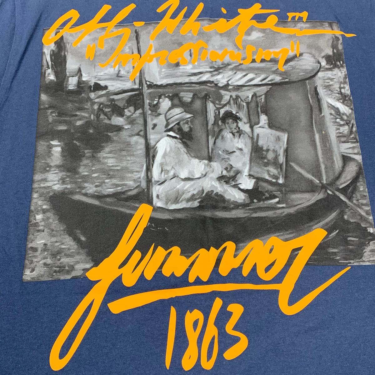 Off White Medium Tee Impressionism 1863 Blue T-Shirt Virgil Abloh