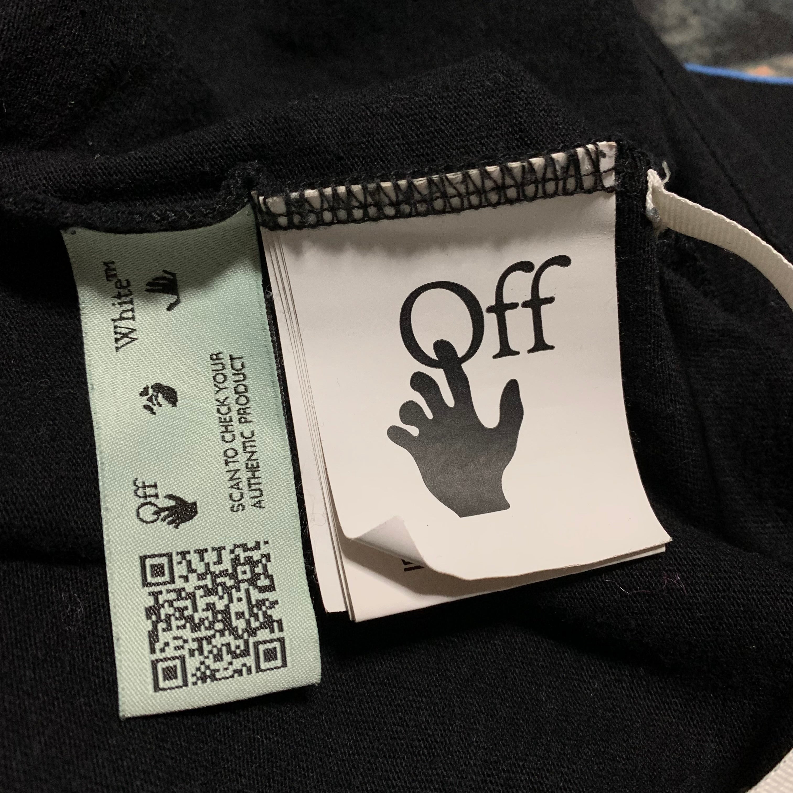 Off White Medium Caravaggio Graphic Arrows Black Tee Virgil Abloh