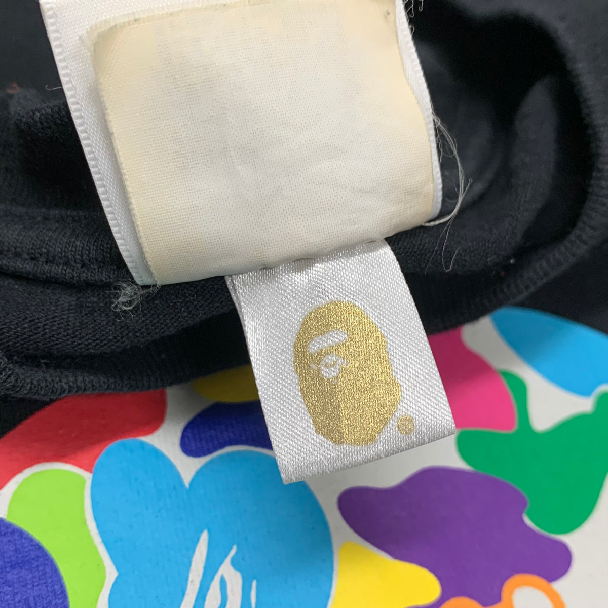Bape Medium Tee Big Ape Head Multi Camo Baby Milo Black T-Shirt A Bathing Ape