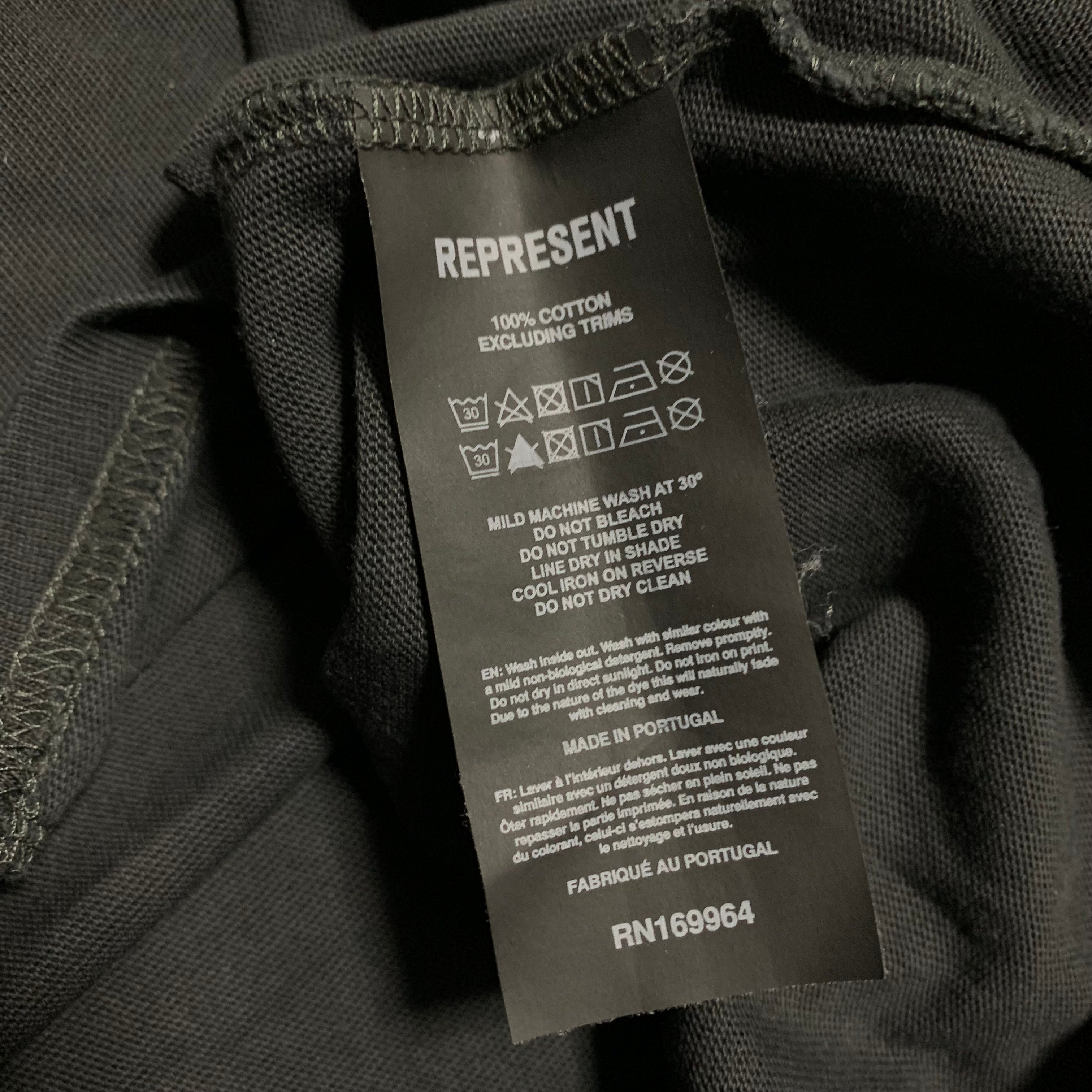 Represent Small Out Of The Shadows Stained Black Tee