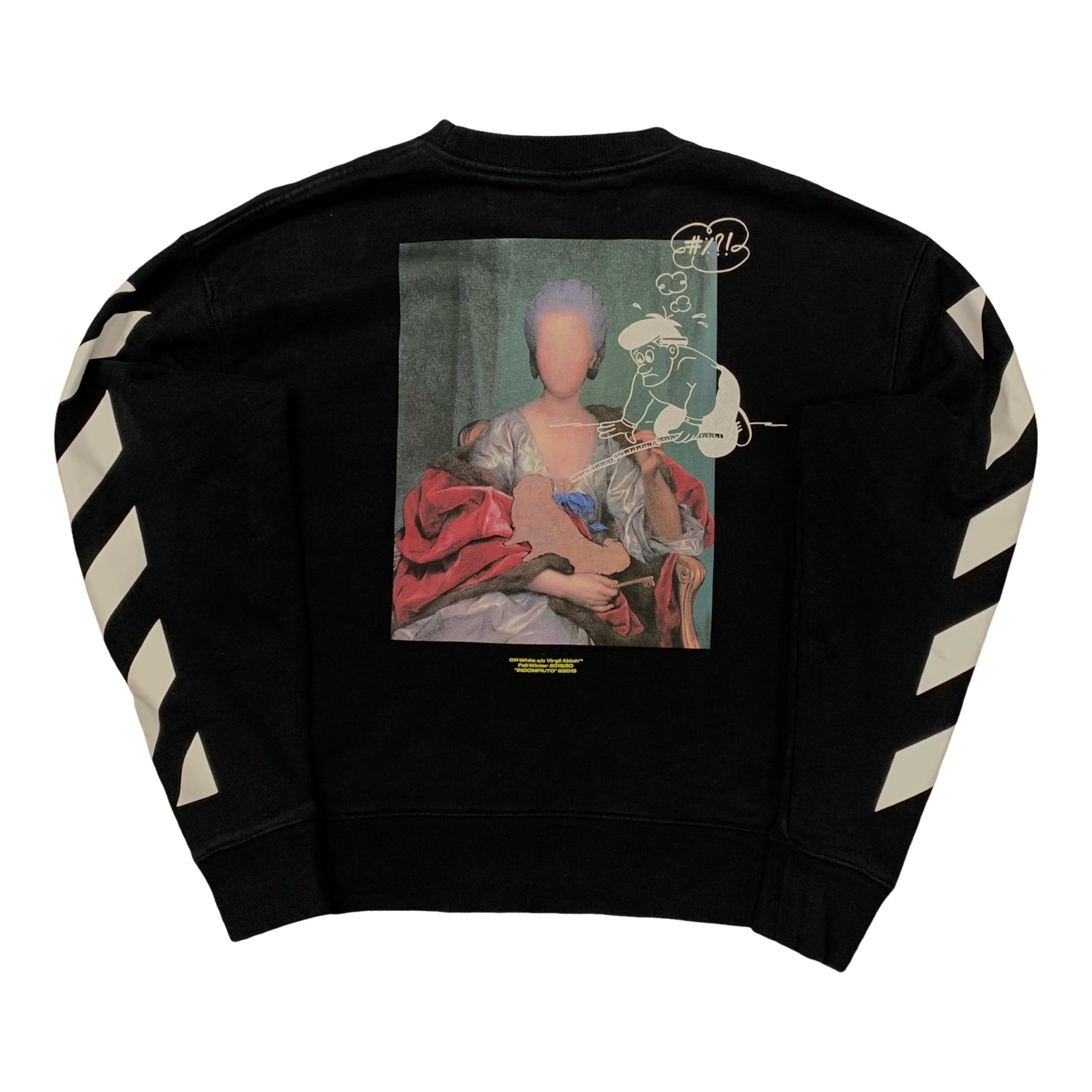 Off White Small Sweatshirt Mariana De Silva Black Crewneck Virgil Abloh