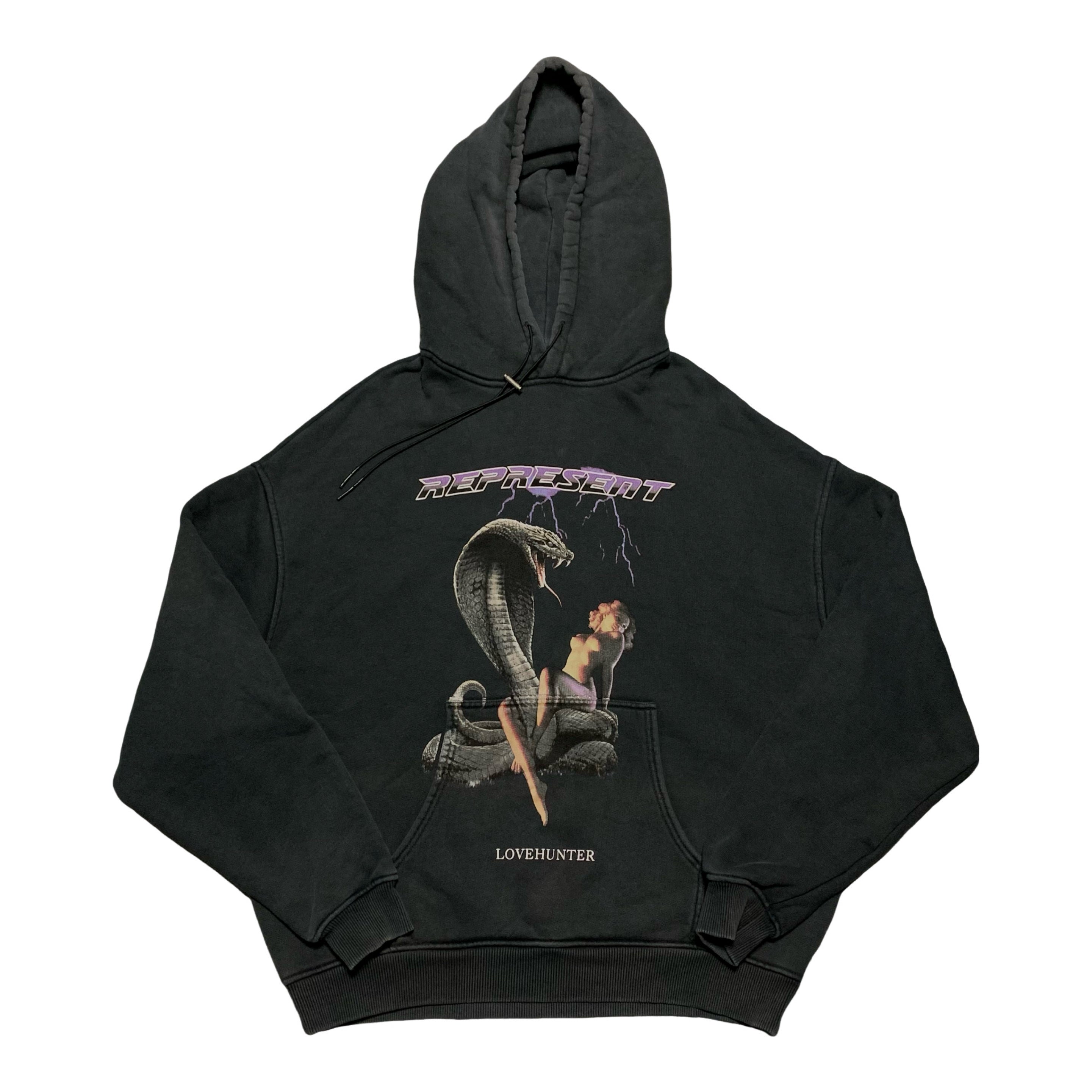 Represent Large Love Hunter Vintage Black Hoodie