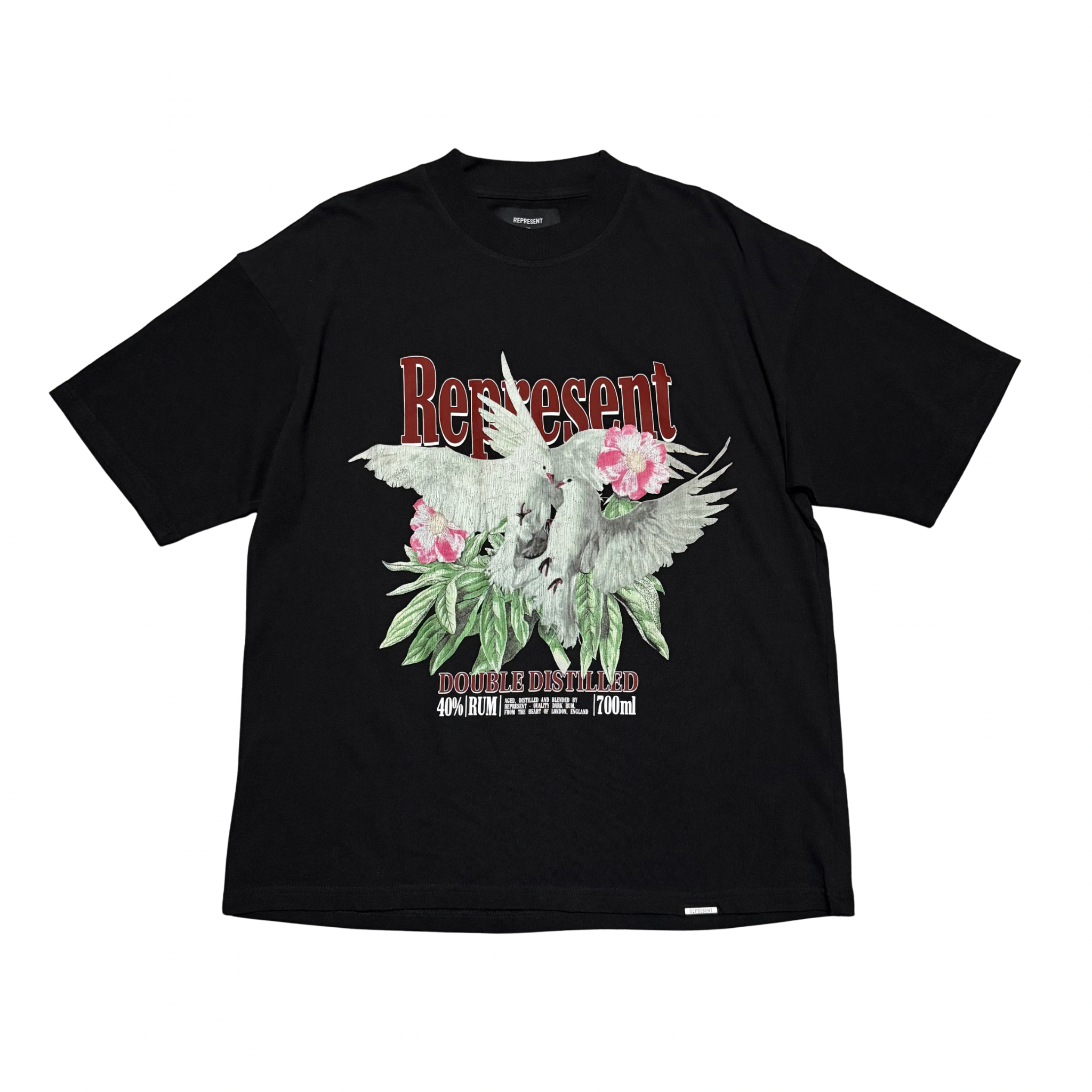 Represent XS Double Distilled Jet Black Tee