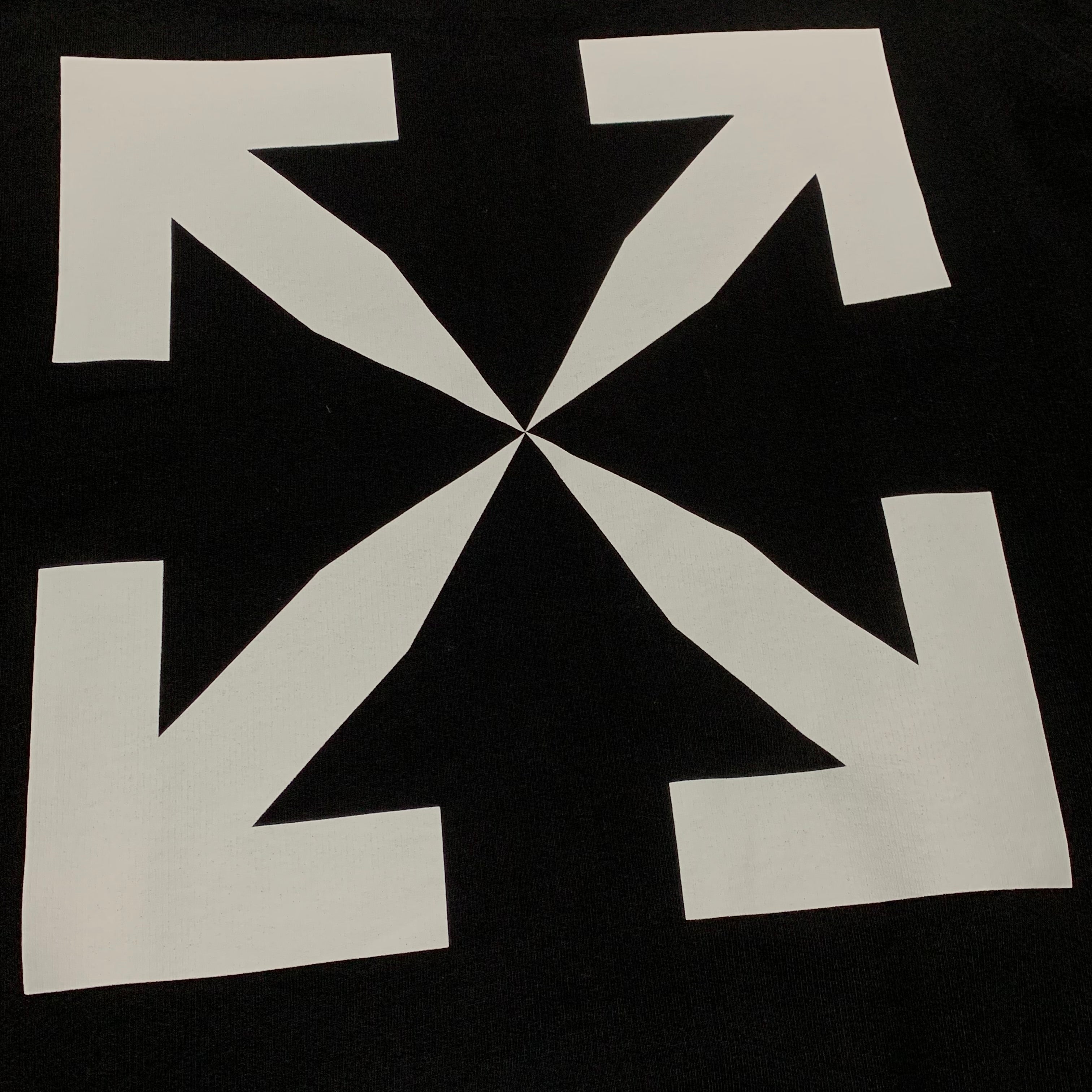Off White XL Mona Lisa Arrows Black Sweatshirt Crewneck Virgil Abloh