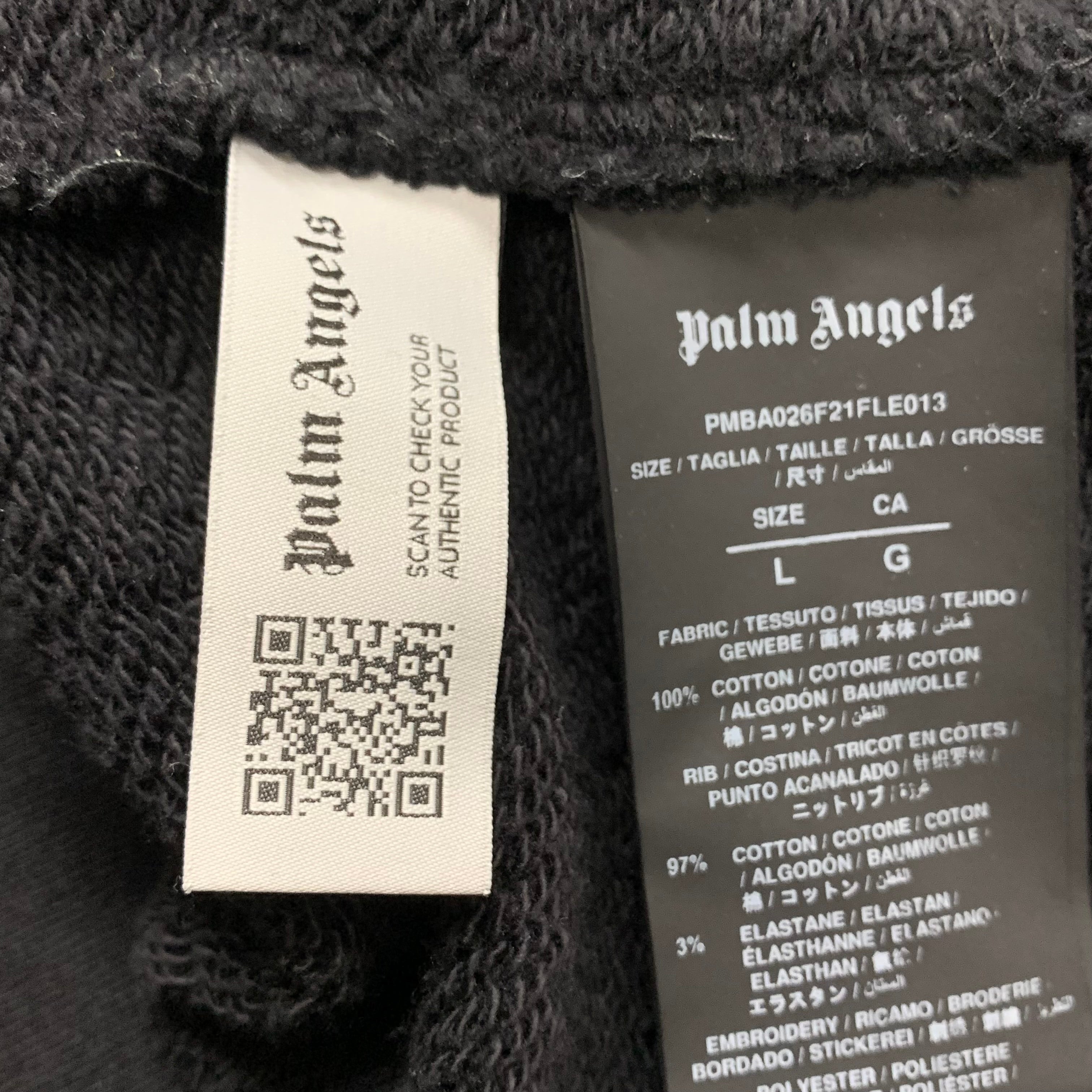 Palm Angels Large Sweatshirt Missoni Sprayed Black Sweatshirt Crewneck