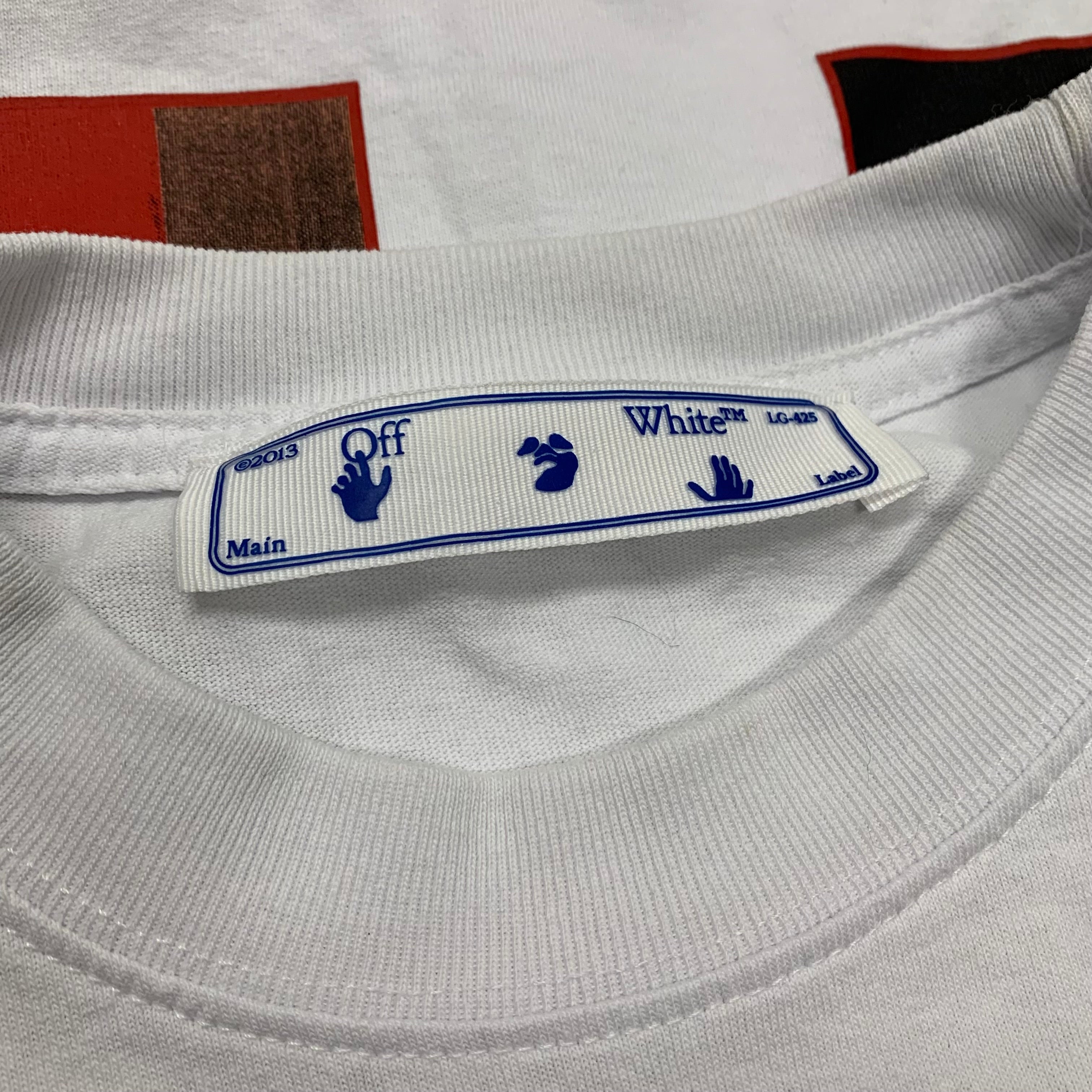 Off White Medium Tee Caravaggio Arrows White T-Shirt Virgil Abloh