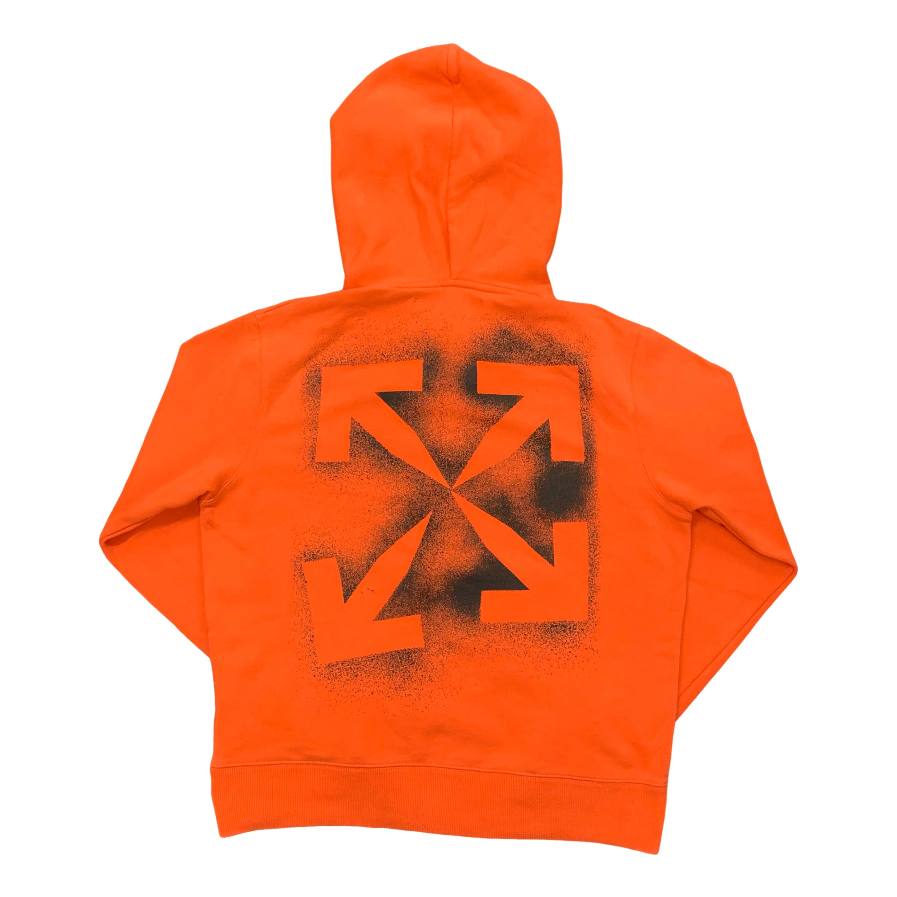 Off White Medium Hoodie Stencil Arrows Orange Hoodie Virgil Abloh