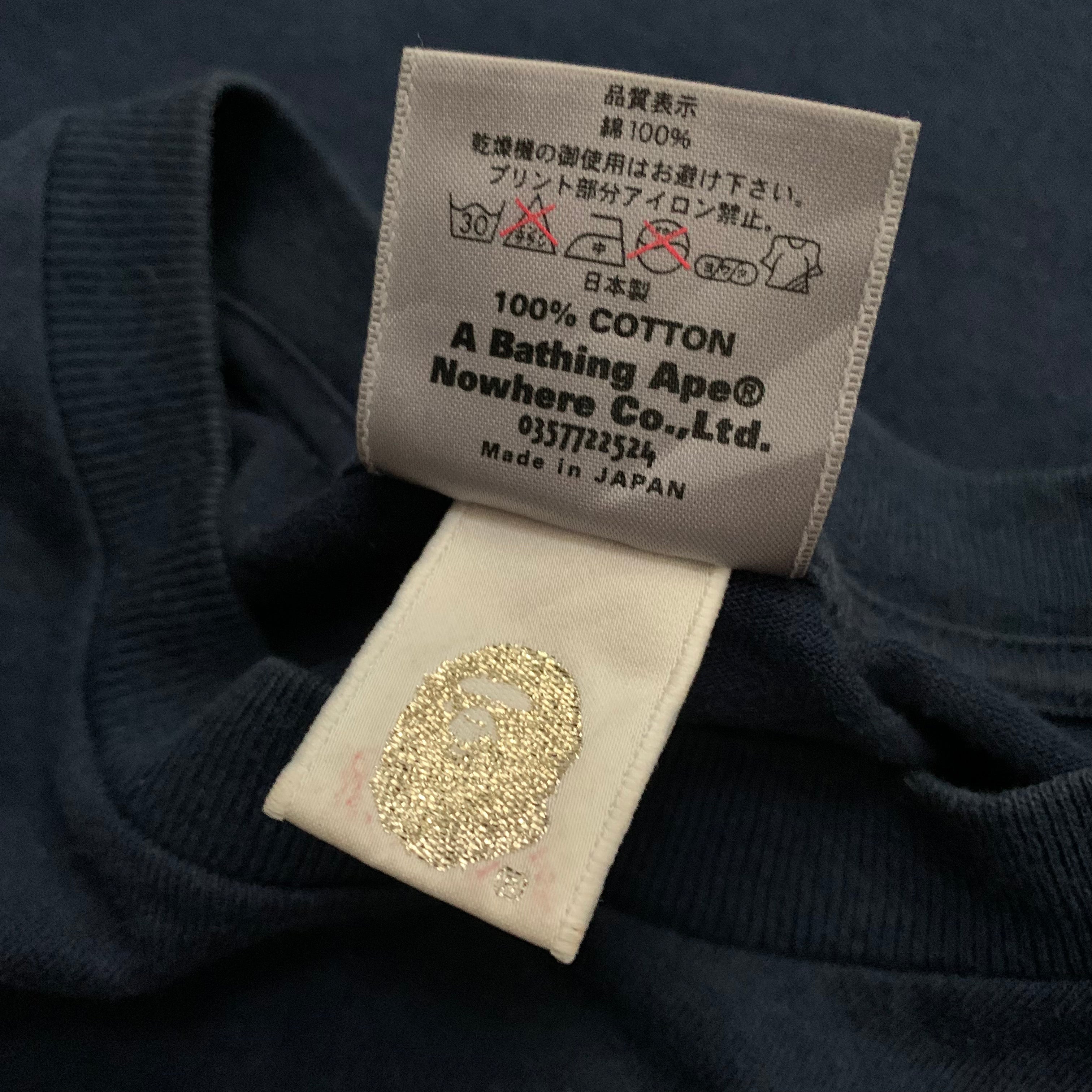 Bape Large Bitcoin B Navy Blue Tee A Bathing Ape